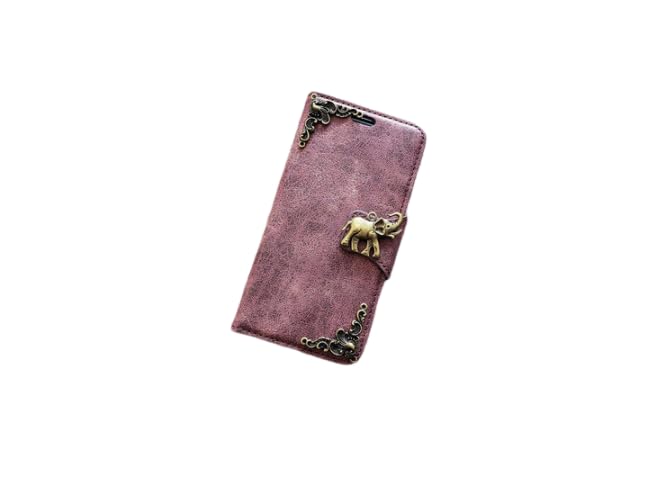 Premium Elephant Leather Wallet Case for iPhone X/XS/XR/11/12/13/14/15/16 Pro Max & Galaxy S24/S23/S22/S21/S20 Ultra/Note 20/10 Plus (Model MN1675) - Slim Protective Phone Cover with Card Slots for Daily Use & Travel