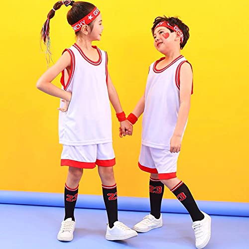 Elite Basketball Socks for Kids 6-13 with Wristband - Yellow for Sports & Training