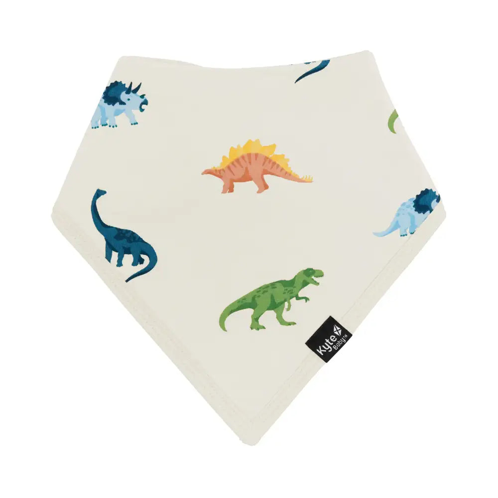 Kyte Baby Bib - Soft Organic Cotton Drool Bib for Infants & Toddlers - Perfect for Feeding, Teething & Messy Play - Ecru Roar Design