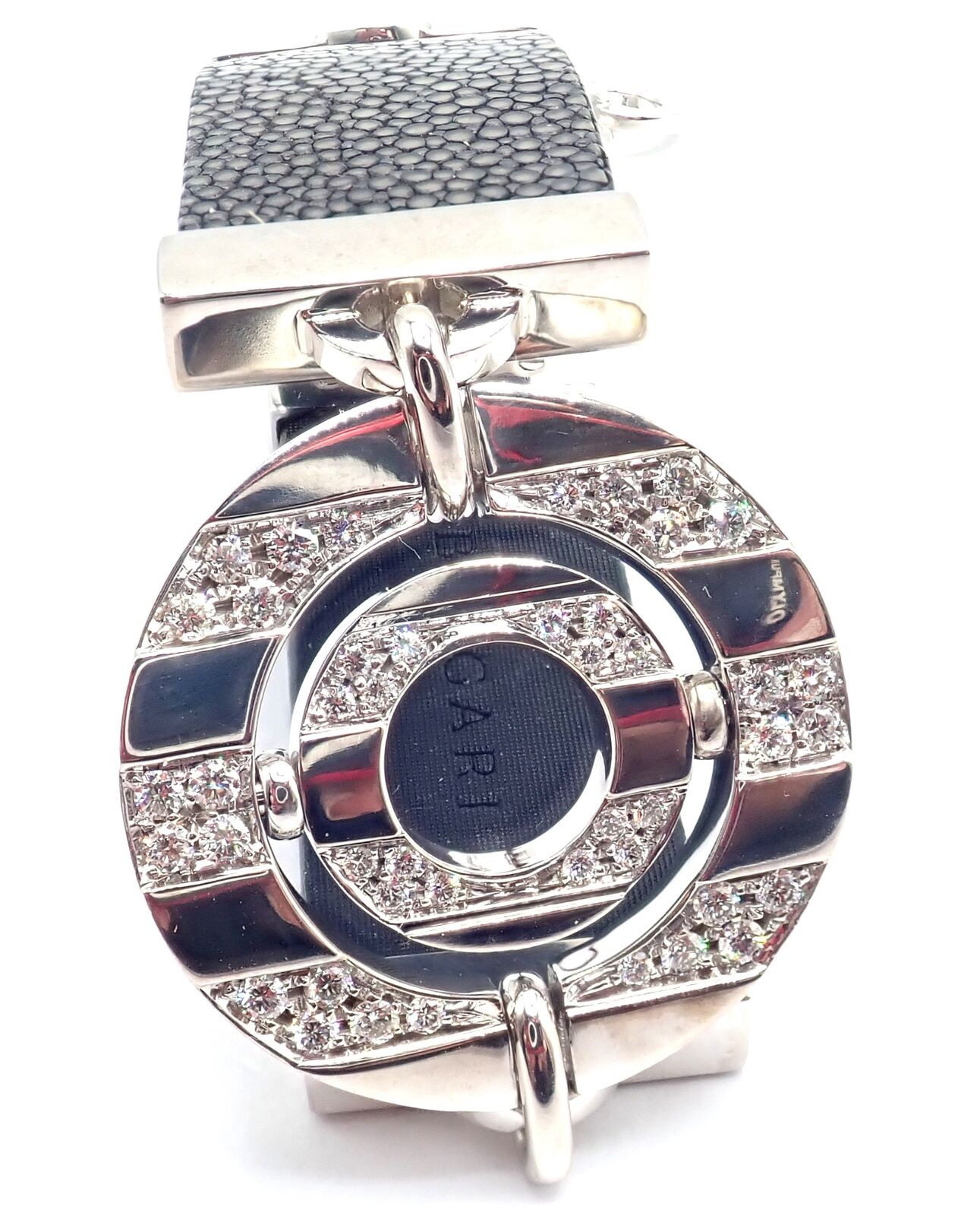 Authentic Bvlgari Bulgari Astrale 18k White Gold Diamond Shagreen Bracelet for Women - Luxury Jewelry Gift for Anniversary, Wedding & Special Occasions