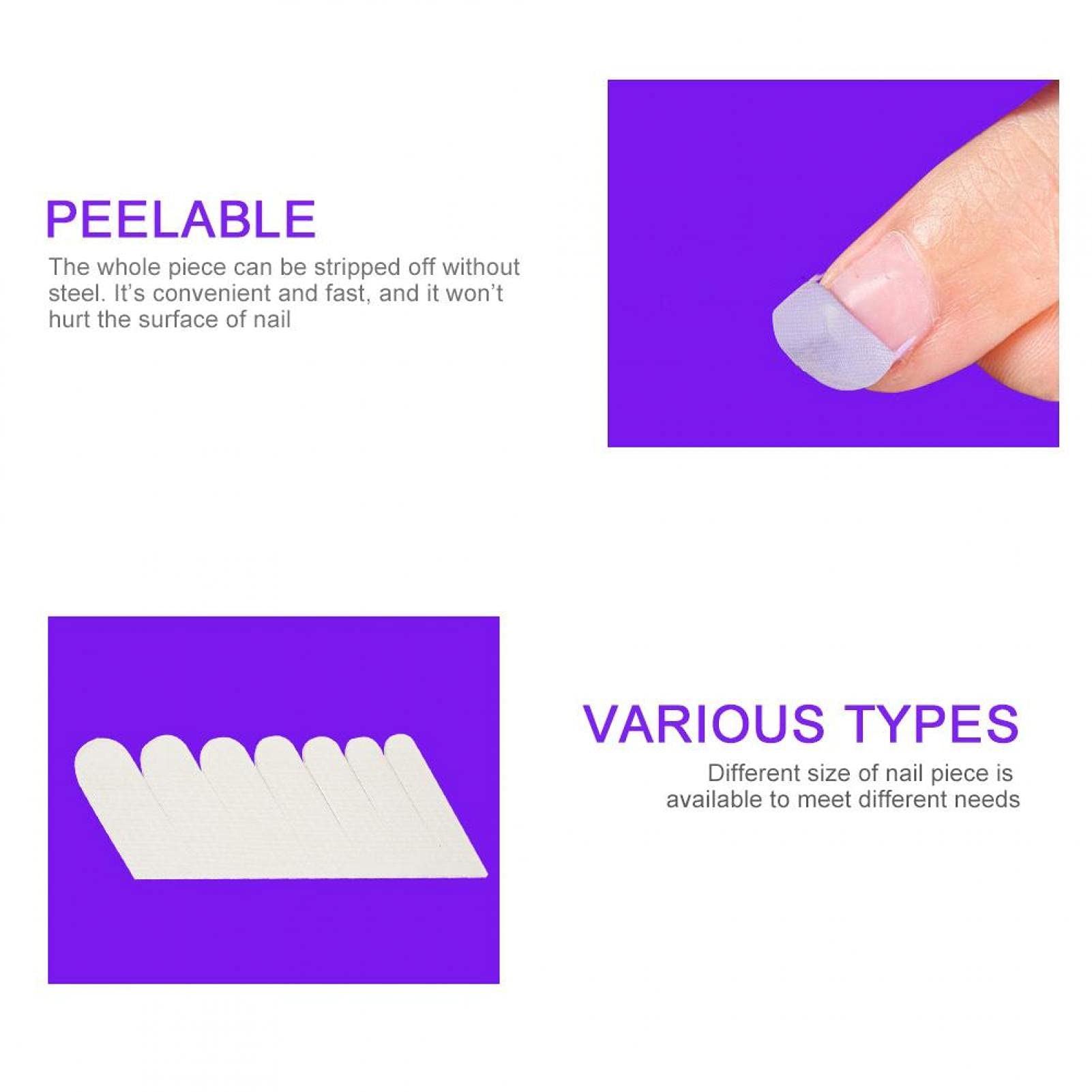 Silk Nail Wrap Kit - Adhesive Fiberglass Nail Wraps & Repair Strips for Split Nails | Nail Reinforcement Protector Stickers | UV Gel Nail Extension Tool | Perfect for Salon, Home Manicures & Nail Repair