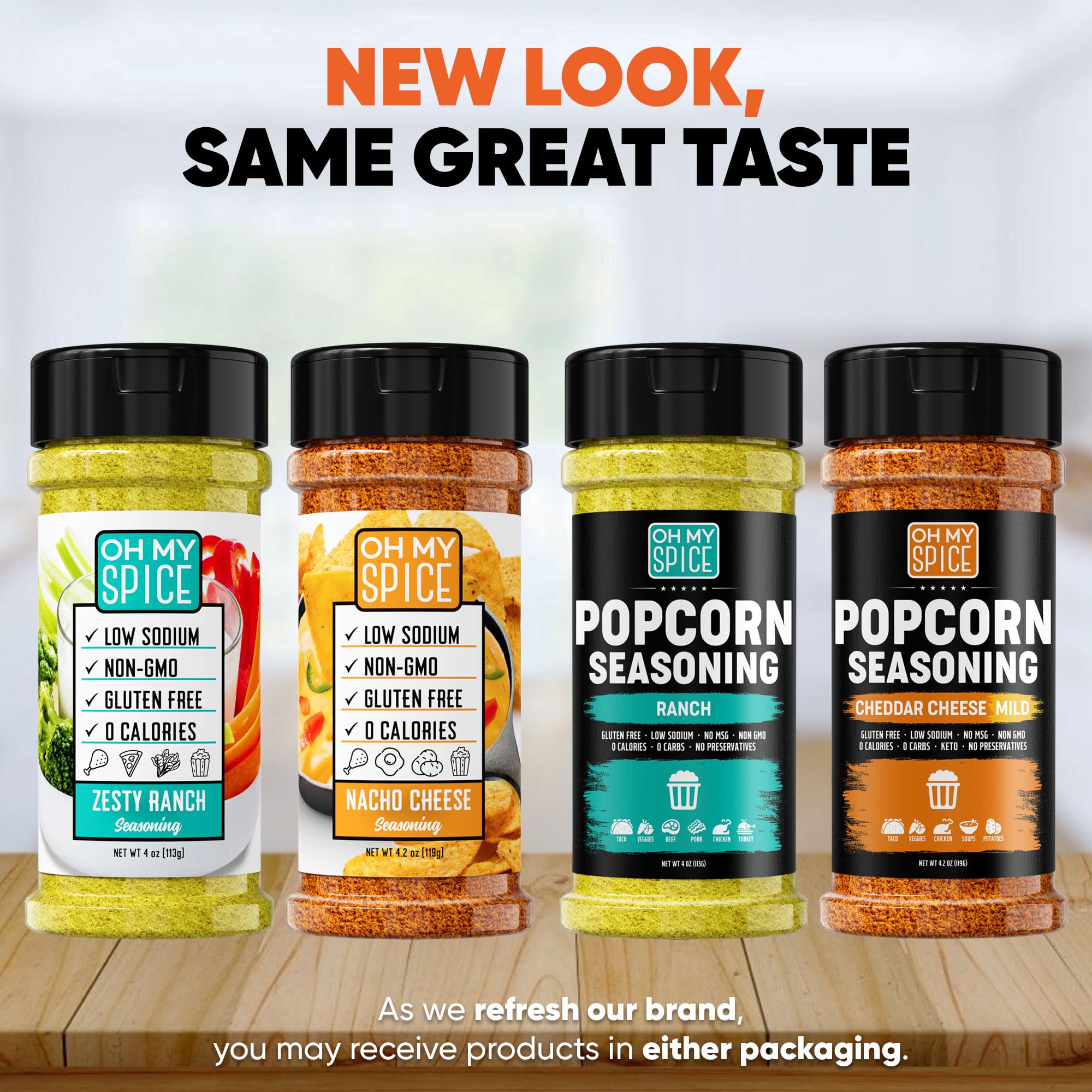 **Gluten-Free Popcorn Seasoning Variety Pack - Low Sodium Ranch & Cheddar Cheese Powder Flavors | Popcorn Topping Kit for Movie Nights, Snack Time & Party Favors**