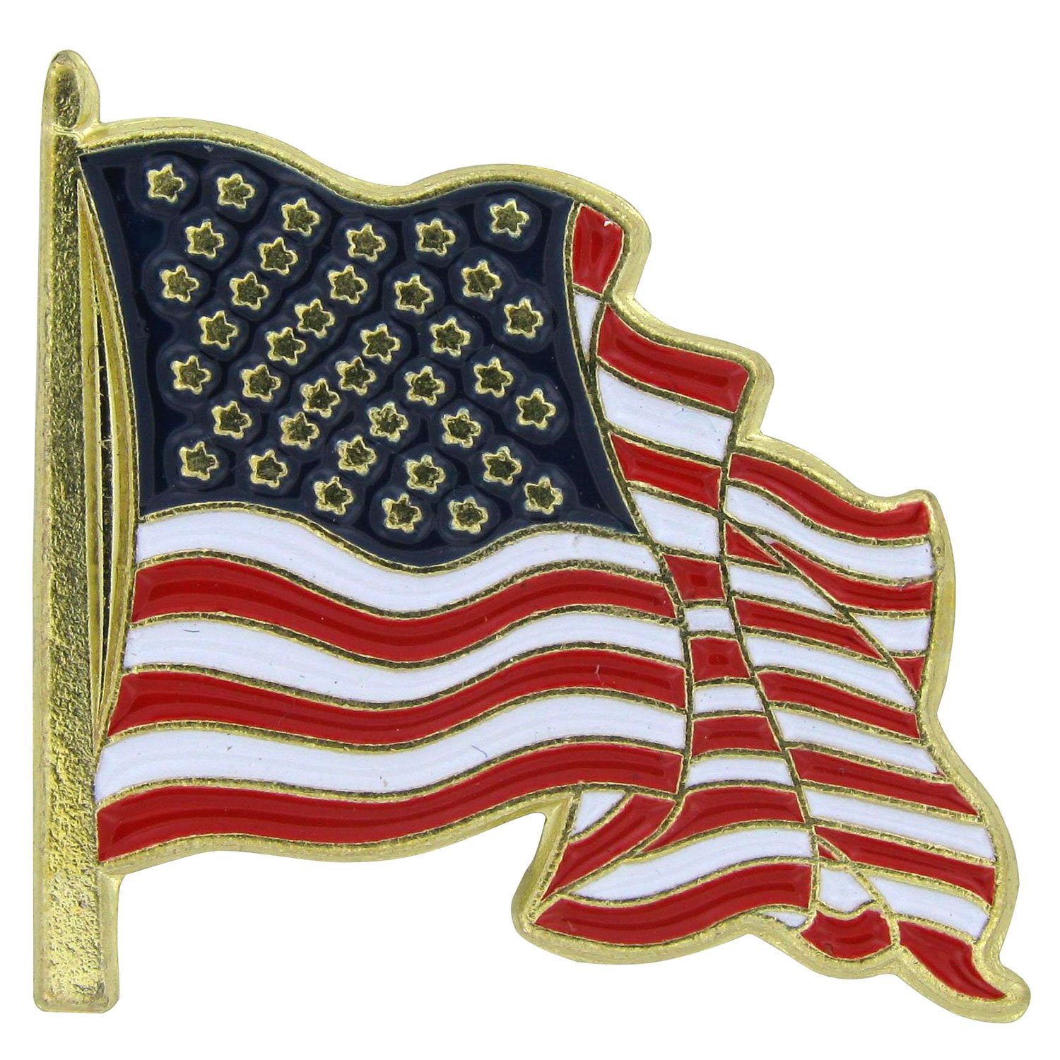 Patriotic USA Flag Lapel Pin - American Flag Brooch for Suits, Blazers & Jackets - Perfect for 4th of July, Veterans Day & Political Events