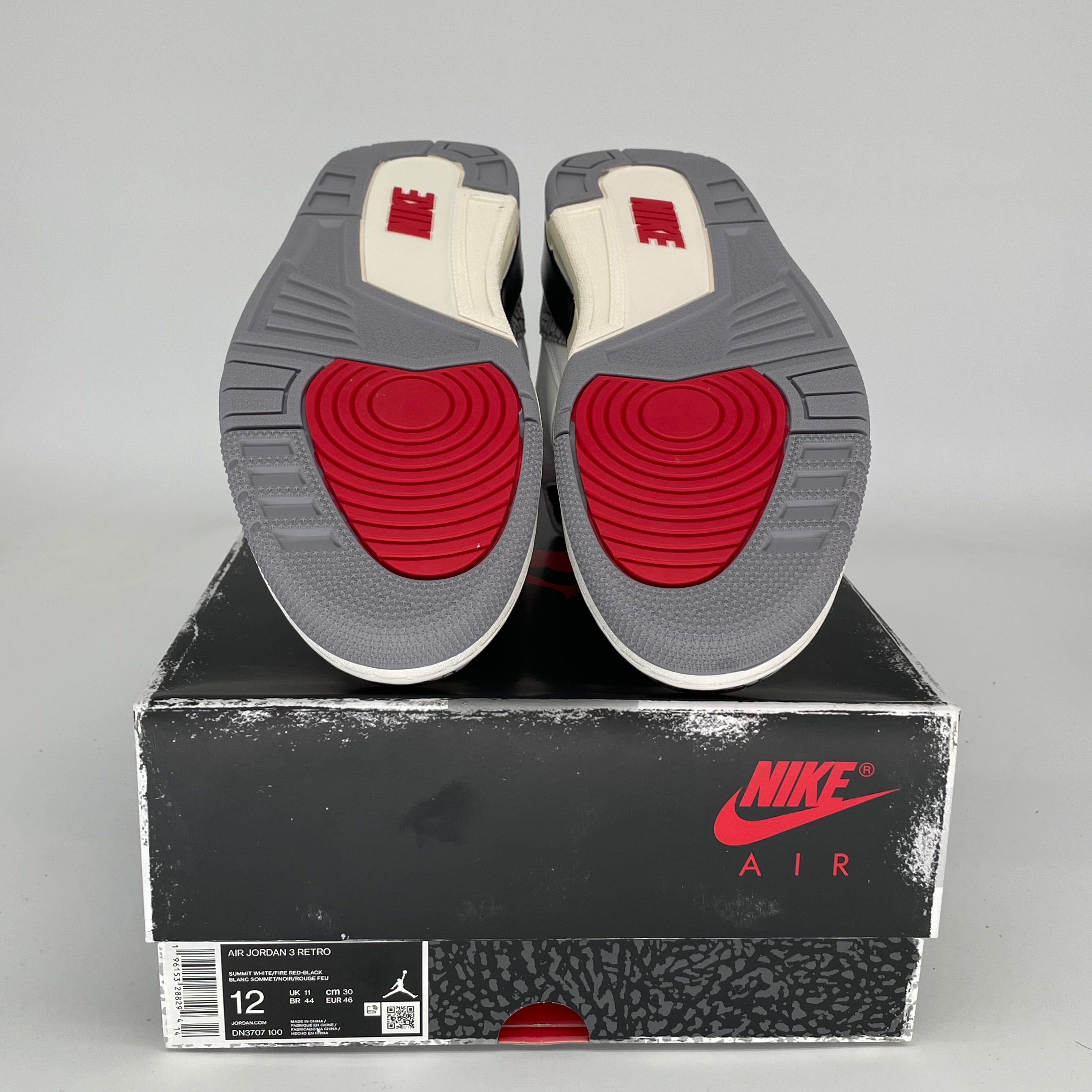 Original Air Jordan 3 White Cement Reimagined Retro Sneakers - Men's Size 12 (DN3707-100) - Authentic Basketball Shoes for Streetwear & Casual Outfits