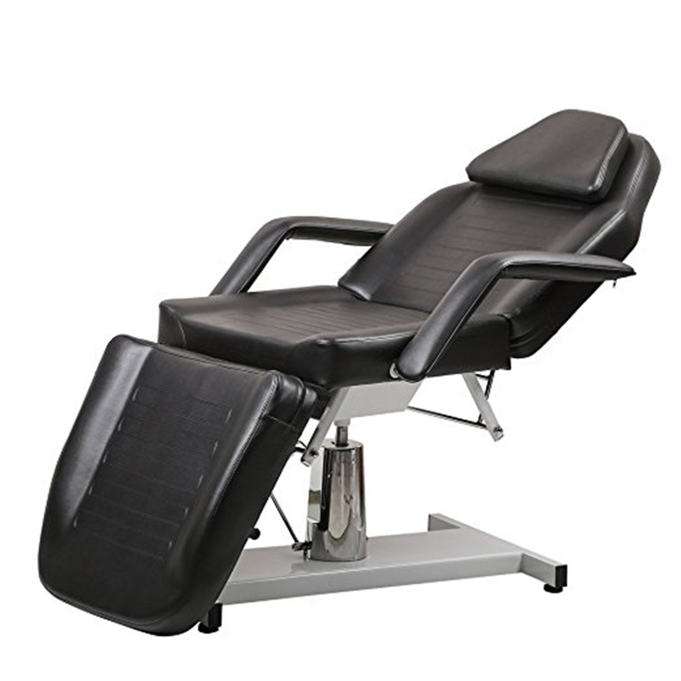 Professional Salon Massage Styling Bed Chair - Adjustable Black Spa & Skin Care Equipment for Facial, Waxing, and Beauty Treatments