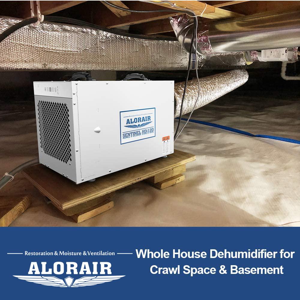 AlorAir Sentinel HDi120 120-Pint Crawl Space Dehumidifier with Built-in Condensate Pump - Ideal for Basements, Cellars, and Damp Areas - Prevents Mold & Moisture Damage