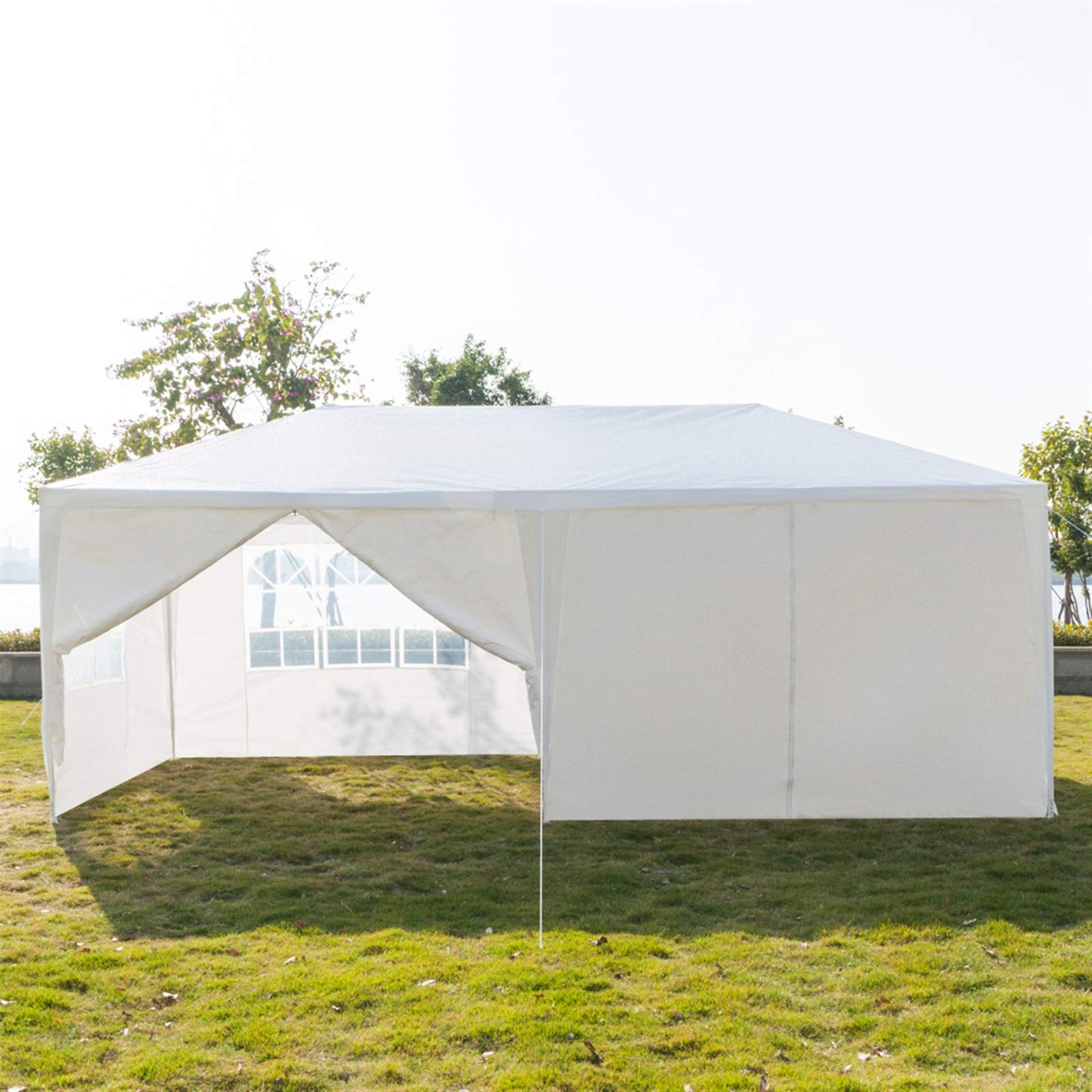 10'x20' Waterproof Outdoor Gazebo Canopy Tent with Removable Side Walls & Spiral Tubes - Perfect for Weddings, Parties, Camping, Market Stalls & Commercial Events
