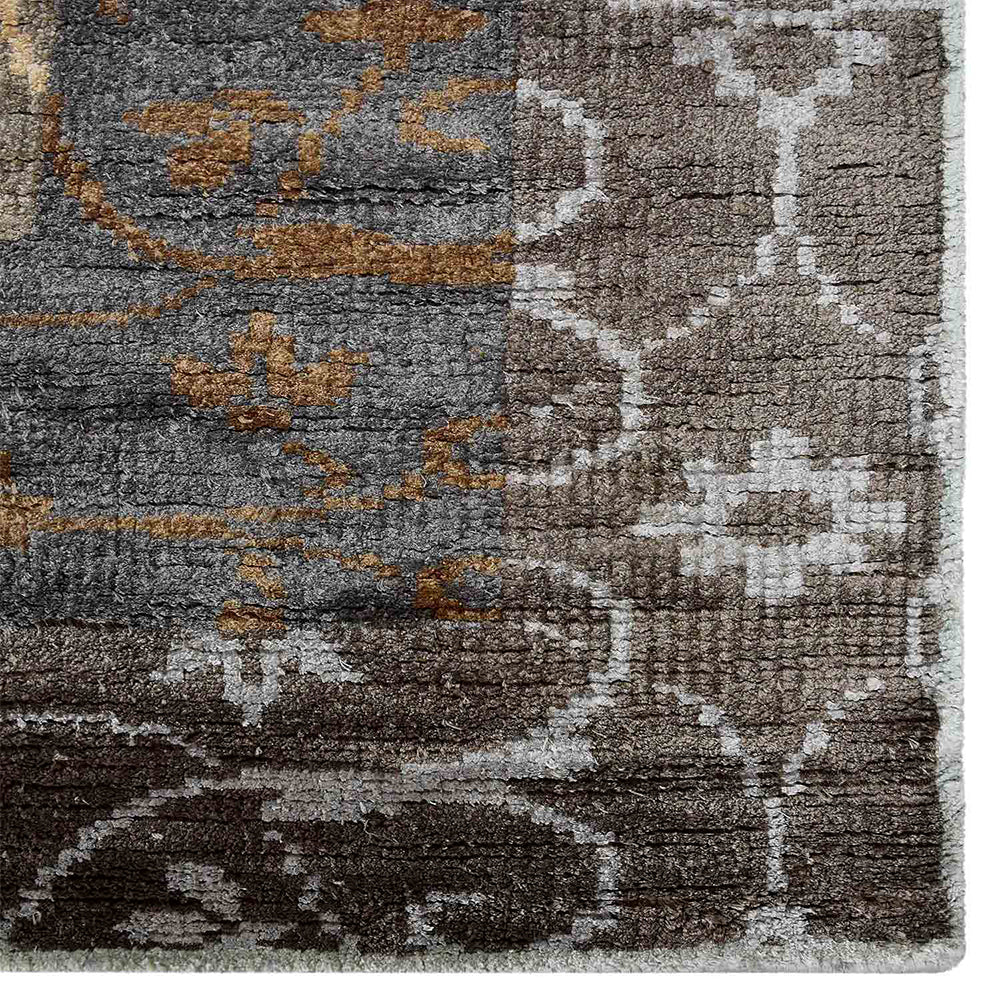Hand Knotted Hypnotic Design Area Rug - Non-Slip Bohemian Style for Living Room, Bedroom & Home Decor