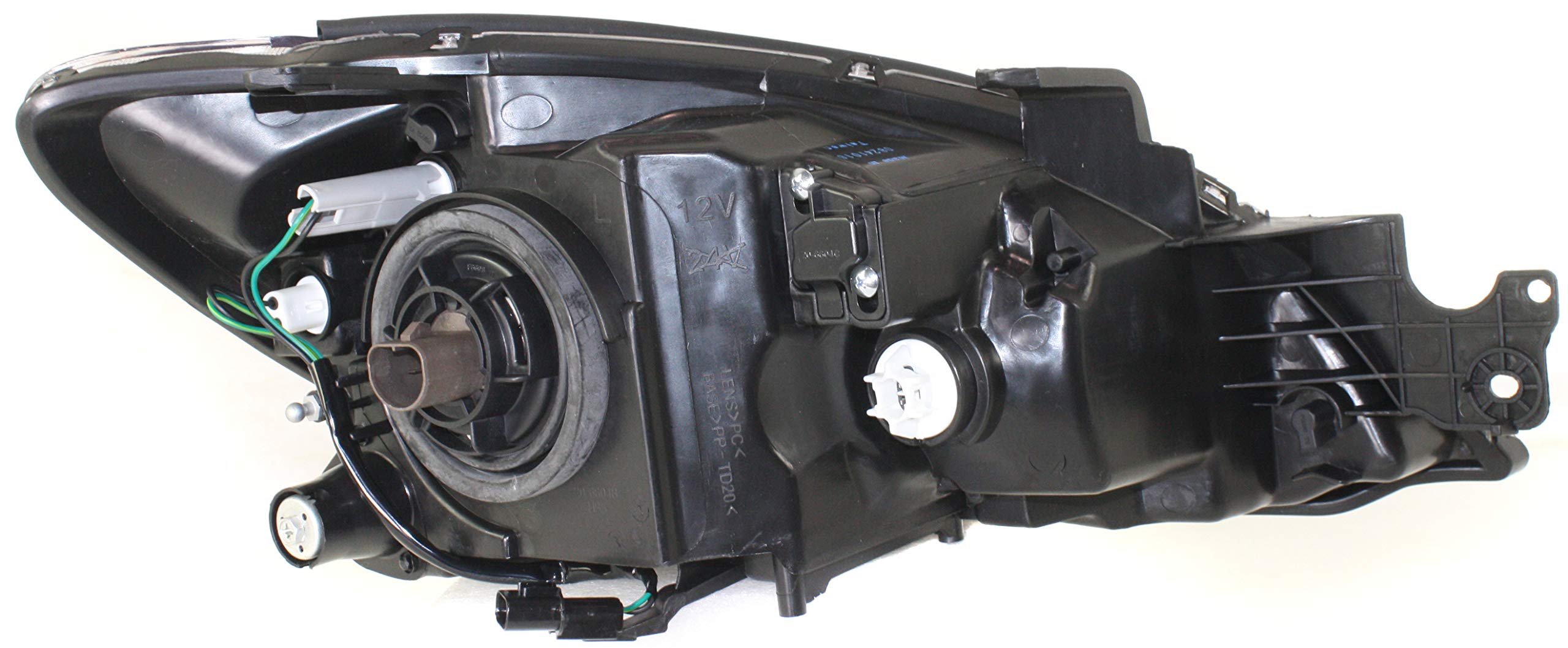 Evan Fischer Driver Side Headlight Assembly for 2004-2007 Mitsubishi Lancer Wagon - Halogen Headlamp with Bulbs - Replaces MN161937, MN154897 - Non-ABS - Perfect for Night Driving & Replacement
