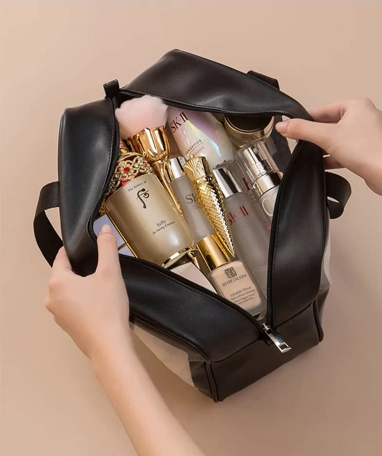 Waterproof PVC Cosmetic Bag for Women - Travel Toiletry Organizer (4-Piece Set) - Perfect for Makeup & Grooming on the Go