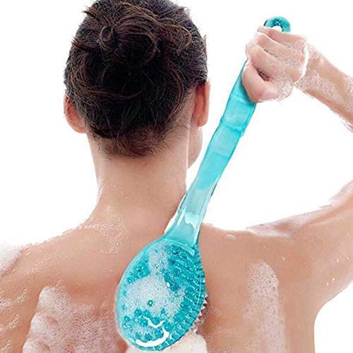 Long Handle Soft Back Scrubber Bath Brush - Exfoliating Body Cleanser for Men & Women - Multicolor Shower Brush for Deep Cleaning & Skin Care - Perfect for Bath, Shower & Spa Relaxation (Pack of 1)