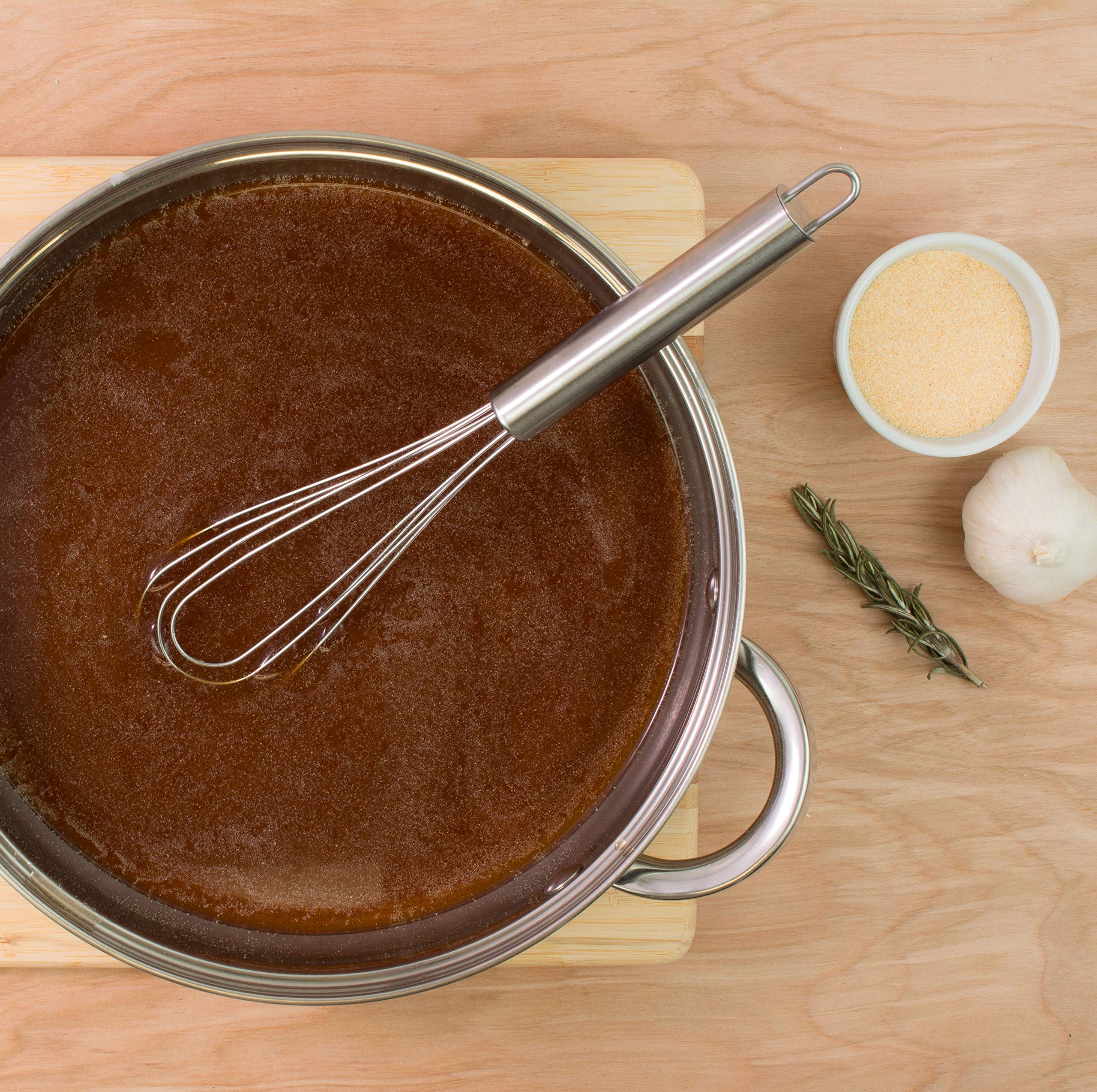 Mrs. Anderson's Premium Stainless Steel Flat Roux Whisk for Baking - Perfect for Roux, Gravy, Sauces & More - Ideal for Home Chefs & Professional Kitchens