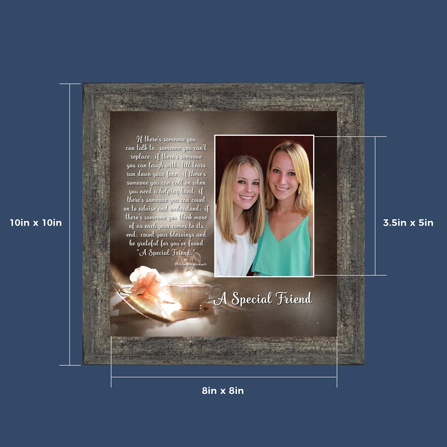 Crossroads Home Décor Best Friend Picture Frame - Perfect Birthday Gift for Best Friends, Ideal for Home, Office, or Dorm Room Décor