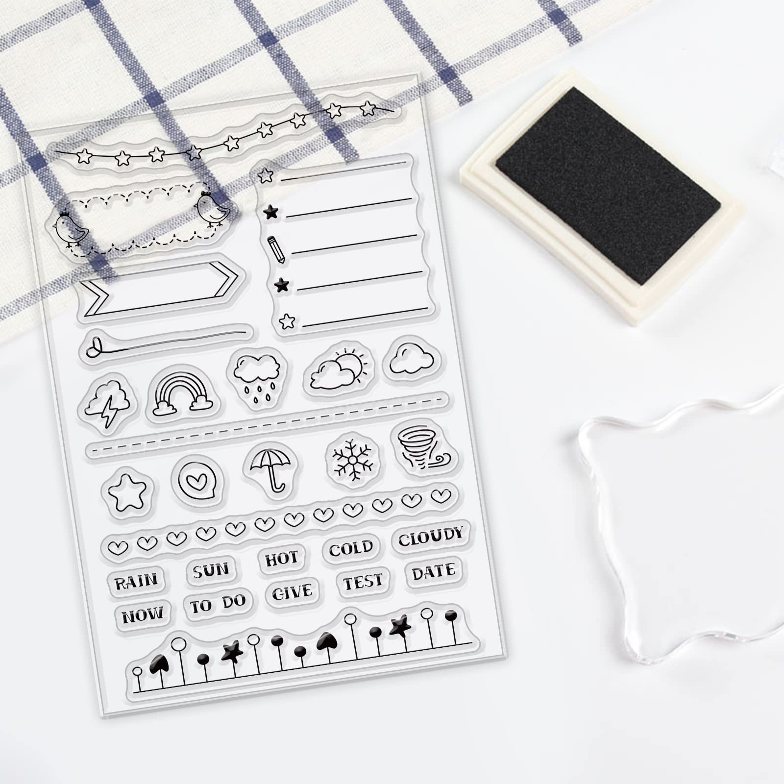 Clear Silicone Stamps for Card Making - DIY Scrapbooking & Weather Frame Decor