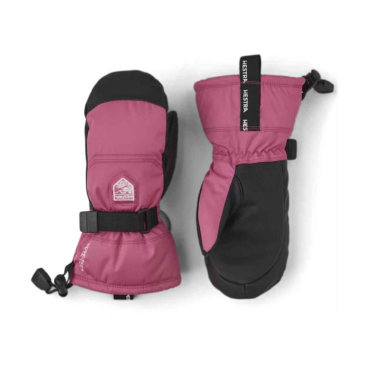 Hestra Gore-Tex Junior Ski Mittens for Kids - Waterproof & Warm Winter Gloves for Girls & Boys - Fuchsia Color - Perfect for Skiing, Snowboarding & Outdoor Winter Activities