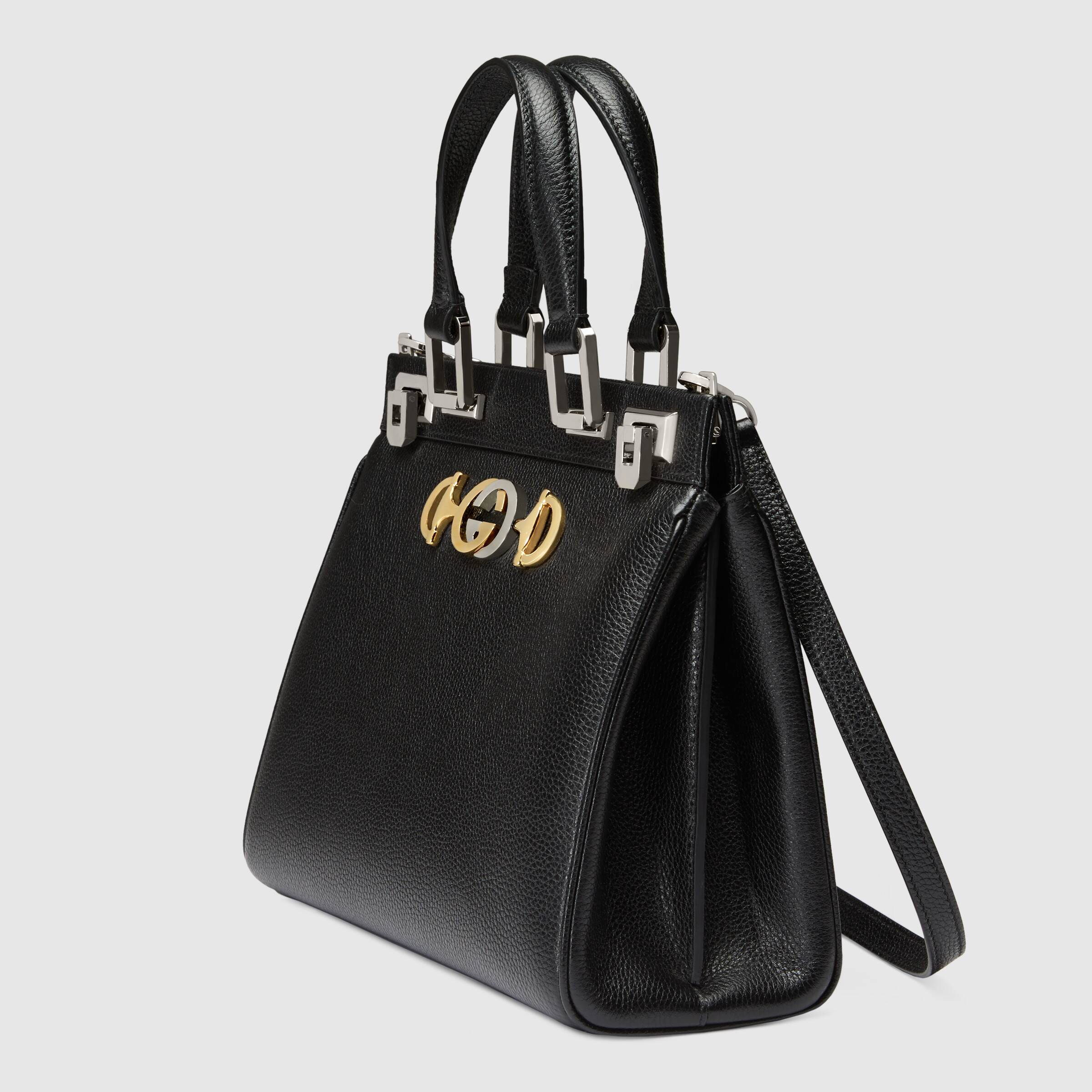 Gucci Zumi Small Top Handle Bag in Black Grainy Leather - Perfect for Work, Evening Events & Luxury Fashion Accessories
