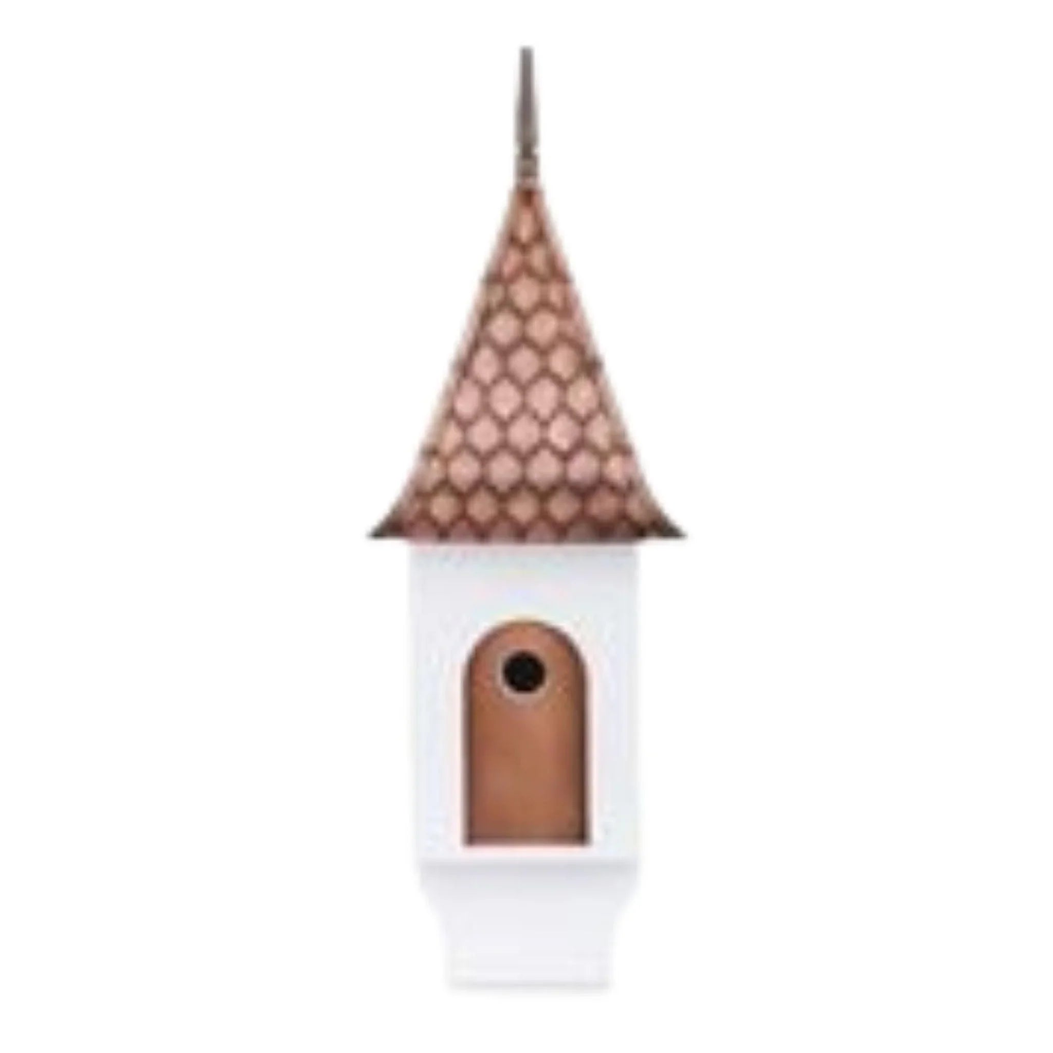 Premium Chateau Bird House with Pure Copper Roof - Elegant Outdoor Garden Decoration for Birds & Wildlife Habitat