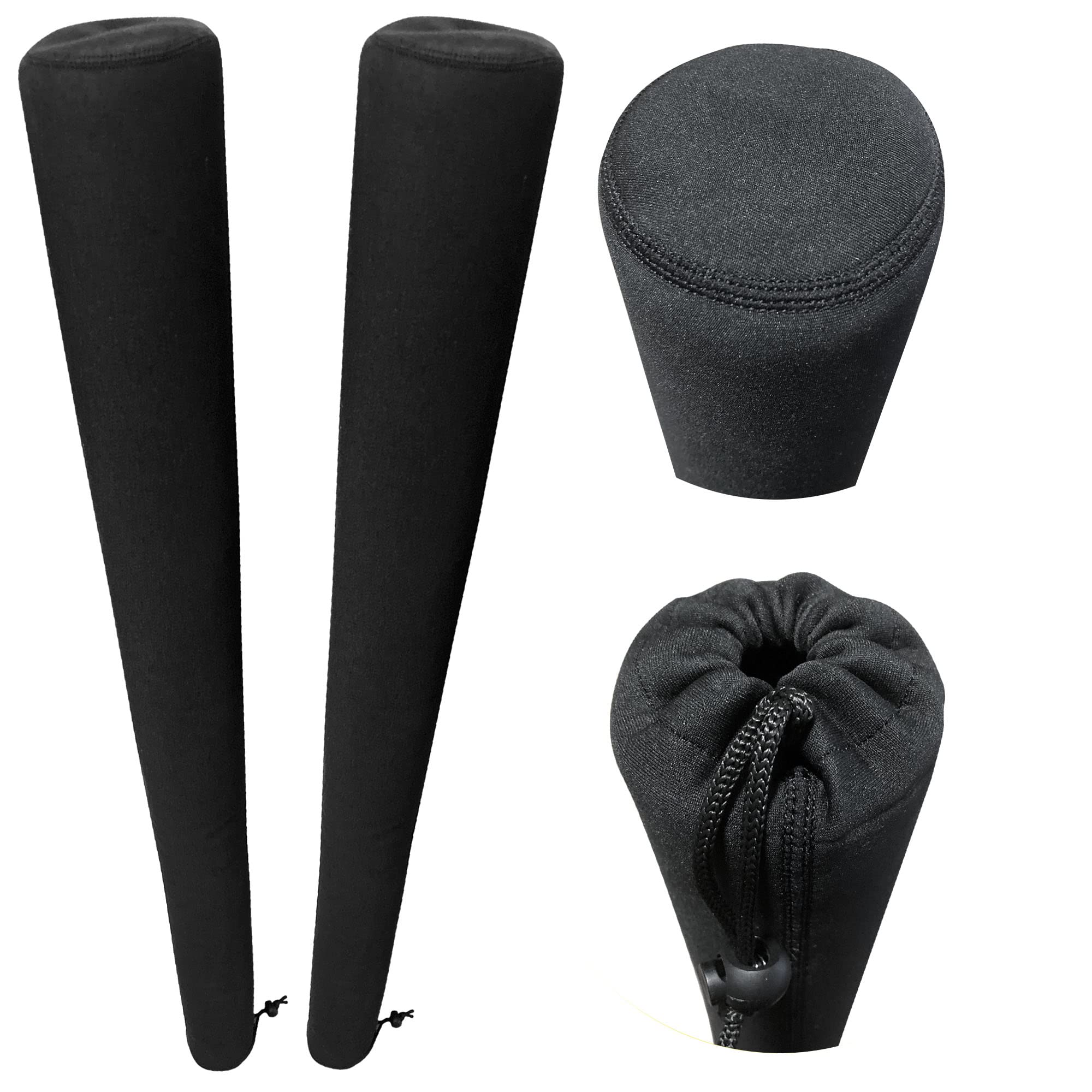 Heavy Duty Boat Trailer Guide Pole Pads & Covers - Black Canvas Protective Sleeves for Safe Docking & Trailering - Perfect for Marine, Fishing & Watercraft Protection