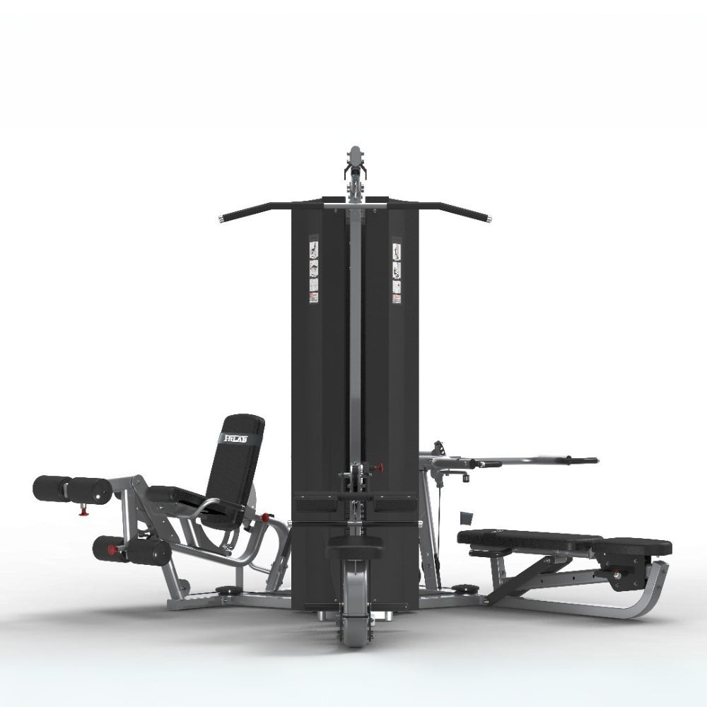 Fitlab Commercial 3 Station Gym - Heavy Duty Multi-Functional Home & Commercial Gym Equipment for Strength Training - Perfect for Home Gyms, Personal Training Studios & Fitness Centers