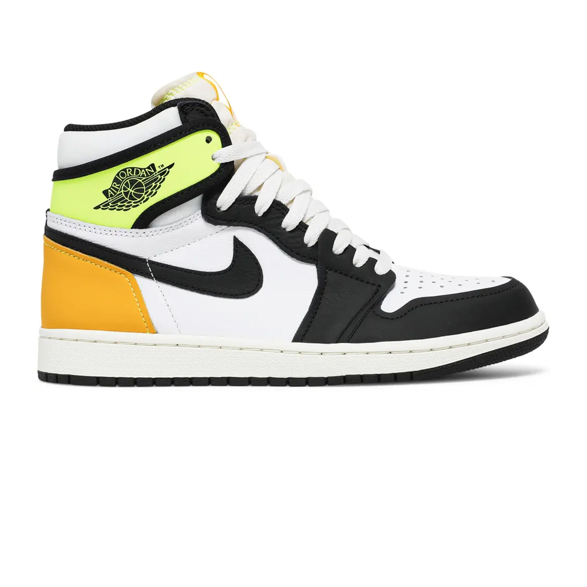 Air Jordan 1 Retro High OG 'White Black Volt University Gold' Sneakers (2021) - Men's Basketball Shoes for Streetwear & Casual Fashion