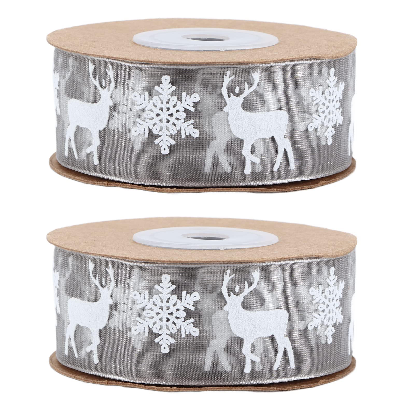 Elk Satin Gift Ribbon - 2 Rolls Premium DIY Craft Ribbon for Gift Wrapping, Party Decorations & Wedding Favors | Perfect for Christmas, Birthday & Holiday Packaging