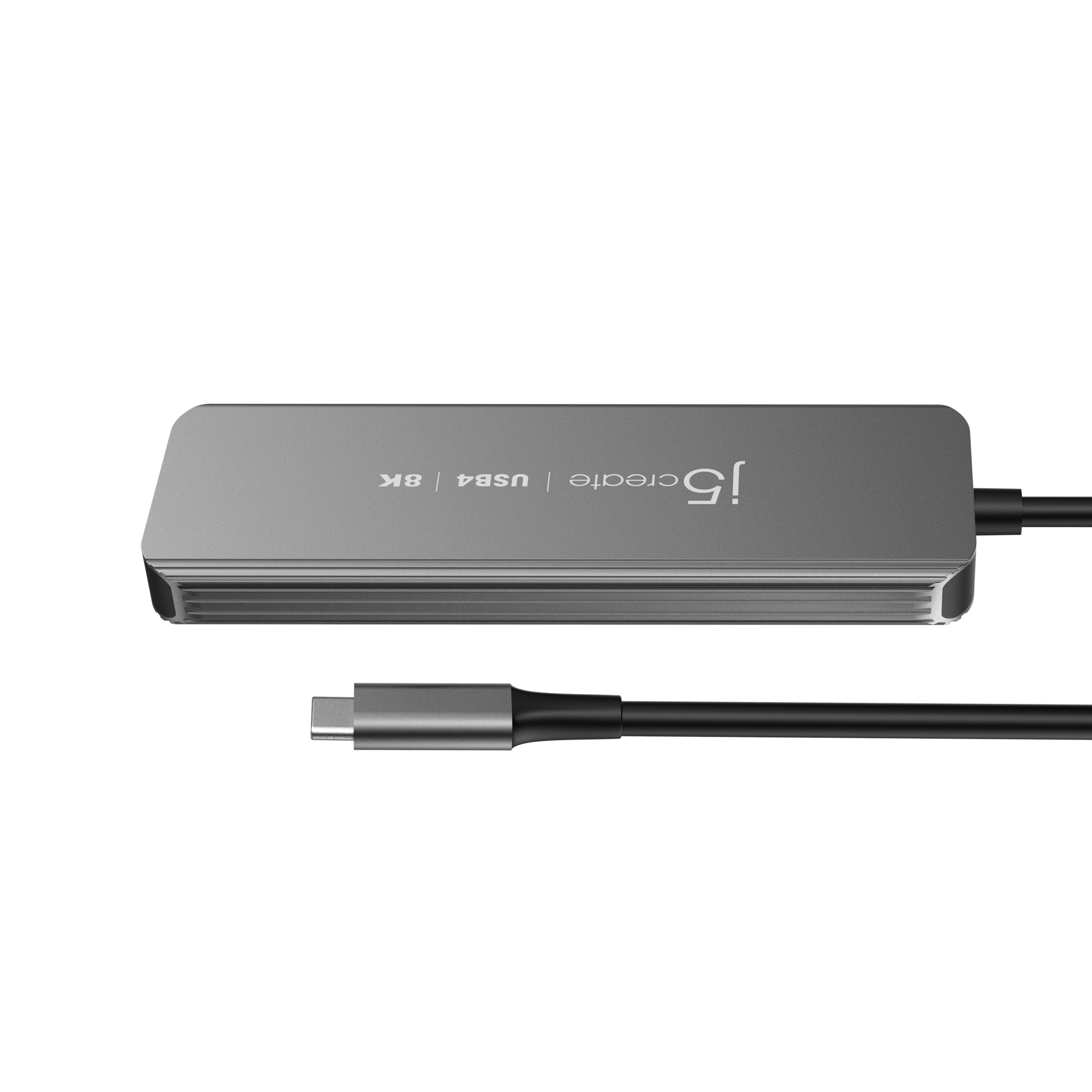 USB4® 8K60 Slim Hub - 8-Port Thunderbolt 4 Dock with 100W PD Charging for MacBook Pro, Windows Laptops | 4K/8K Display, Ethernet, Audio, SD Card Reader | Perfect for Home Office, Gaming & Video Editing Setup