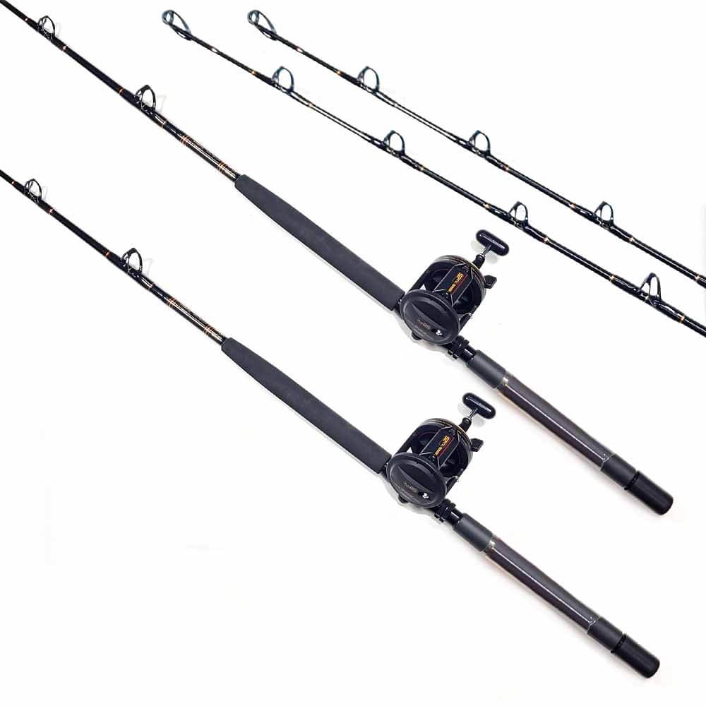 Shimano TLD 25 Fishing Reel and Star Rod Combo Set of 2 - Saltwater Stand Up Fishing Rod for Offshore Tuna & Marlin - Perfect for Deep Sea Sportfishing & Boat Angling