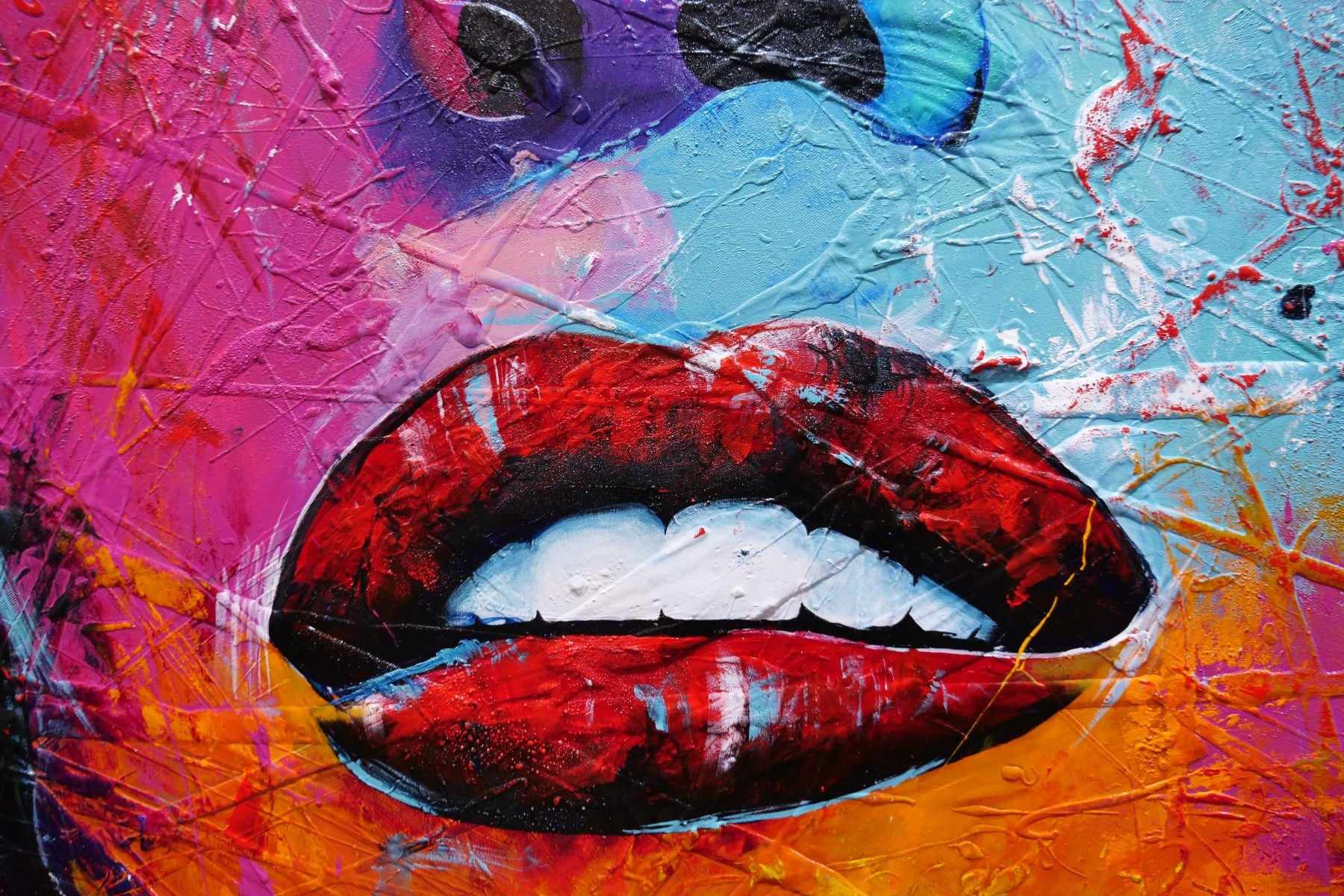 150cm x 150cm Marilyn Monroe Abstract Realism Textured Canvas Painting - Pop Art Home Decor for Living Room, Bedroom & Office Wall Art