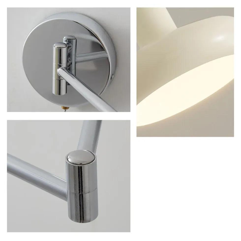 White Plug in Wall Light - Energy Efficient Night Light for Bedroom, Nursery, Hallway & Bathroom