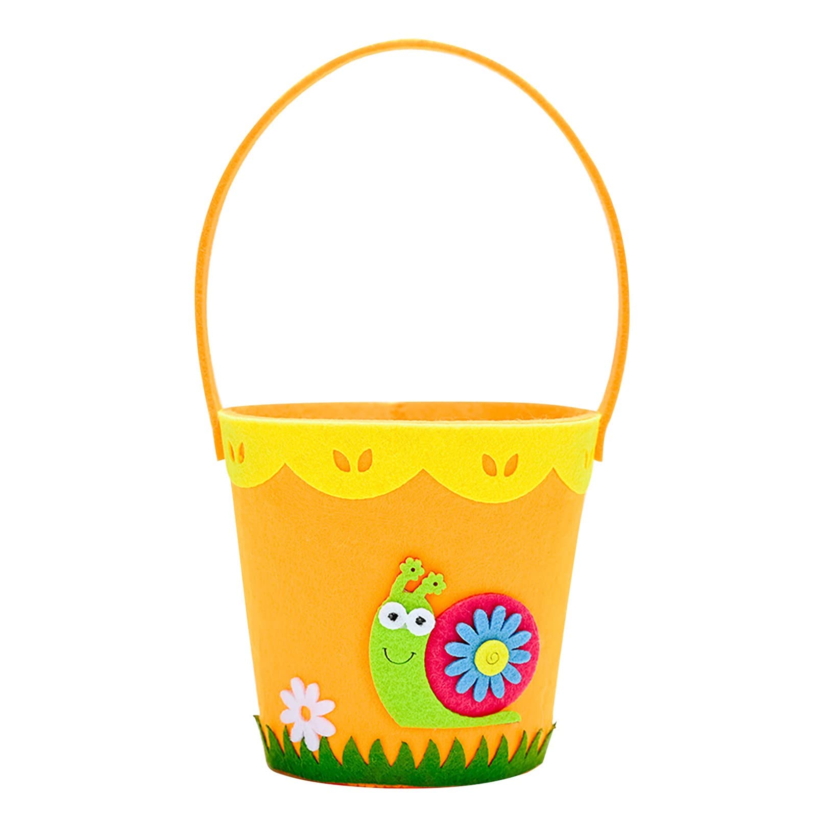Easter DIY Craft Felt Sewing Kit for Kids - Non-Woven Fabric Basket & Carry Bag with Handle | Educational Handicraft Toy for Boys & Girls | Perfect for Easter Egg Hunts, Candy Storage & Holiday Gift Giving