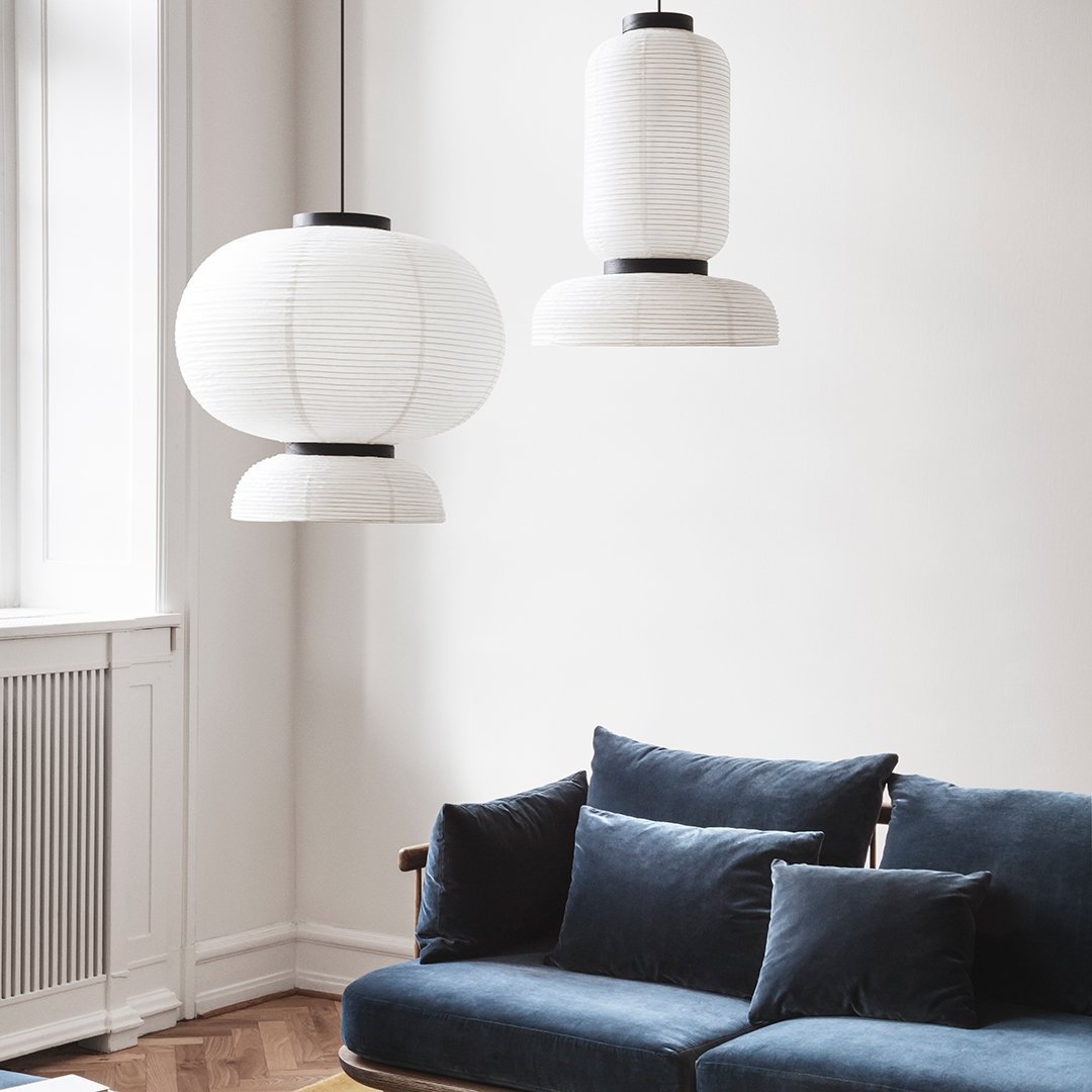 Formakami JH3 Pendant Light - Modern Paper Pendant Lamp for Dining Room, Living Room & Bedroom | Scandinavian Style Hanging Light Fixture