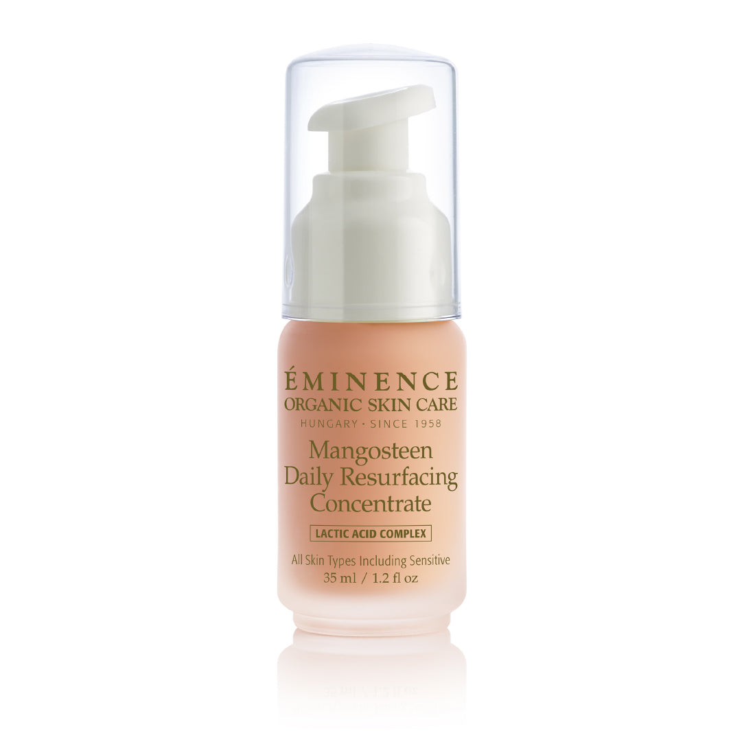Eminence Organics Mangosteen Daily Resurfacing Concentrate - Exfoliating Face Serum for Glowing Skin | Brightening & Anti-Aging Treatment | Perfect for Morning & Night Skincare Routine
