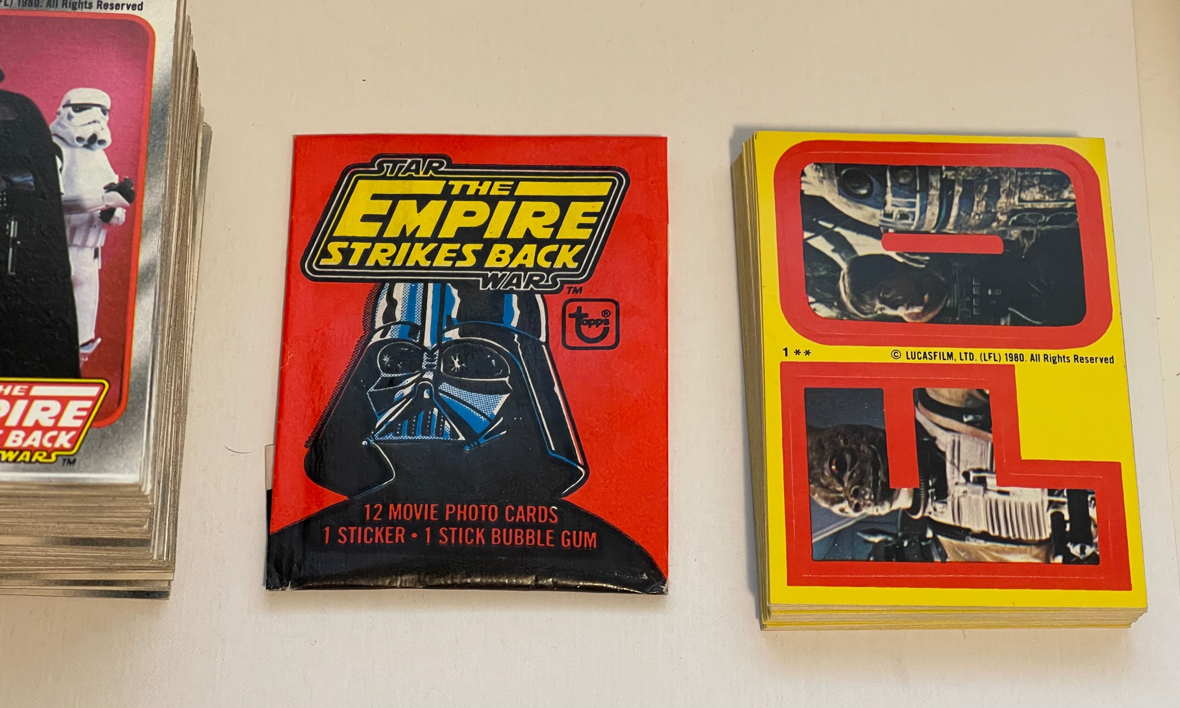 Empire Strikes Back Series 1 Rare Trading Cards & Stickers - 1980 Vintage Collectible Set in High Grade Condition | Star Wars Memorabilia for Display & Investment