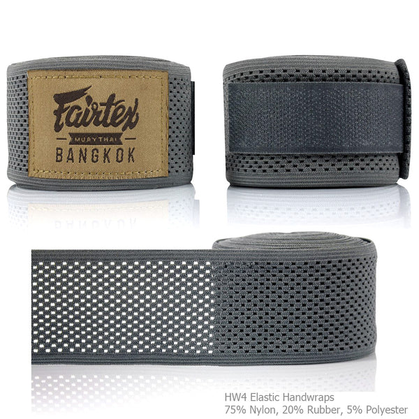 Fairtex HW4 Mesh Handwraps - Premium Breathable Boxing Hand Wraps for Training & Sparring - MMA, Muay Thai, Kickboxing Gear - Ideal for Gym, Fitness & Martial Arts Practice