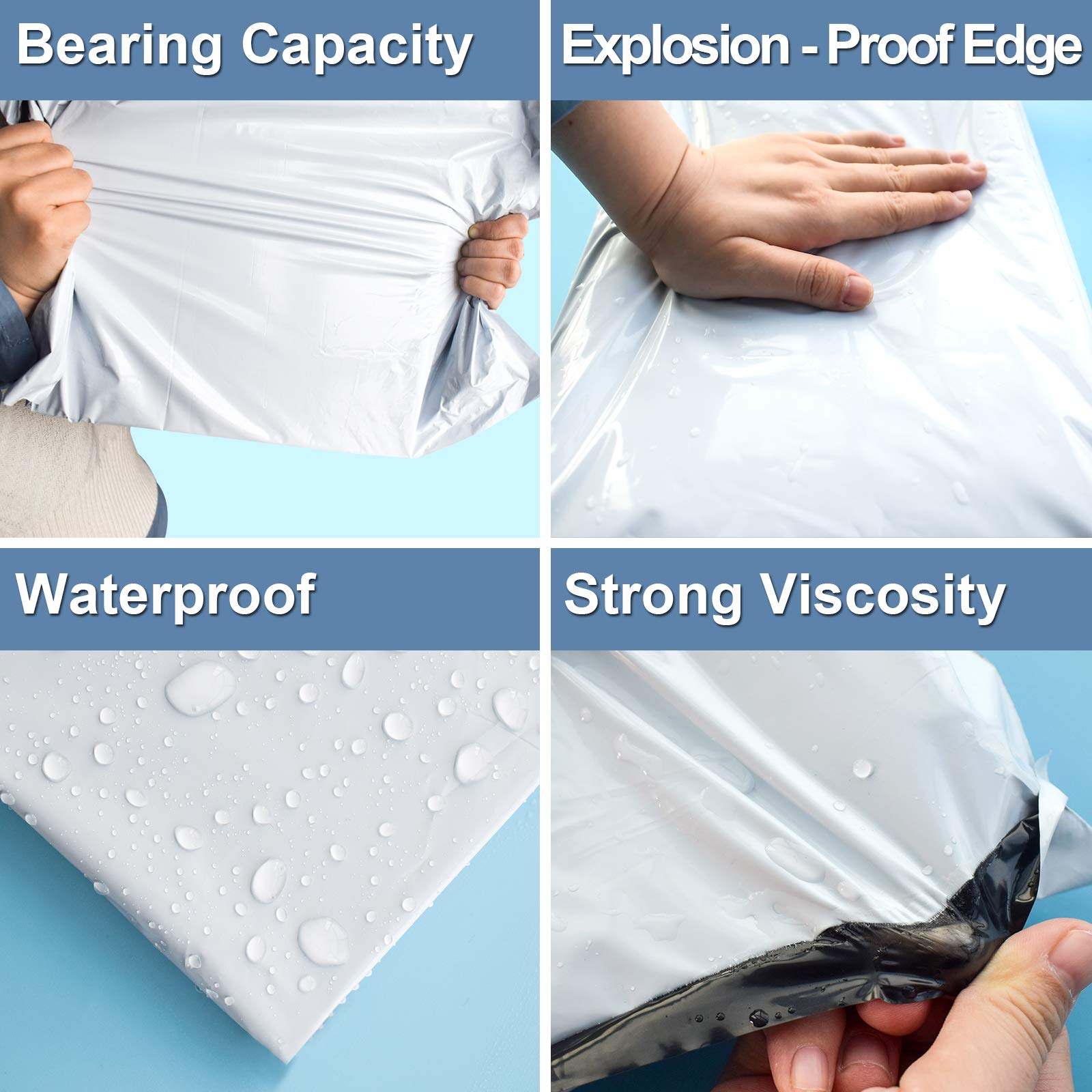 11x15 Inch Poly Mailers - 20 Pack White Plastic Mailing Bags for Clothes & Small Business Shipping | Durable Package Envelopes & Clothing Bags | Perfect for Ecommerce, Online Stores & USPS Shipments