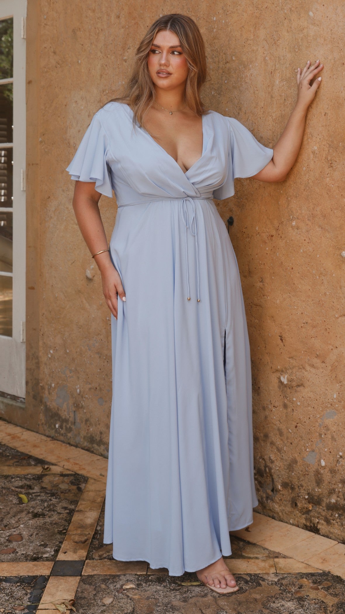 Charlize Women's Maxi Dress - Flowy Long Summer Dress in Blue | Perfect for Beach, Vacation & Casual Outings