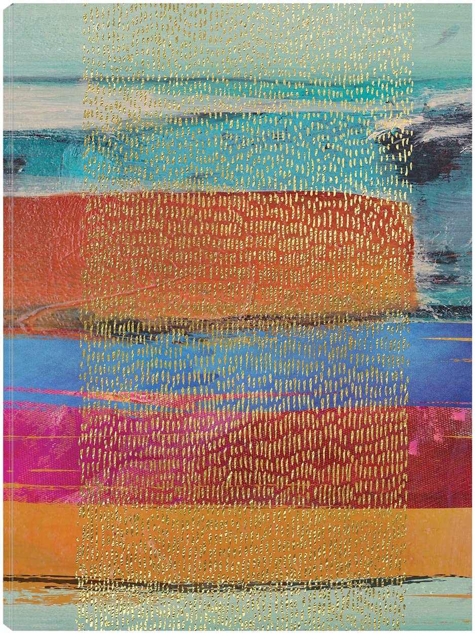 Golden Rain Canvas Wall Art - Hand Painted Fine Art Decor by Nikki Chu - 24x32 Inches - Ready to Hang - Perfect for Living Room, Bedroom, Office & More - Modern Home & Office Decor for Stylish Interiors