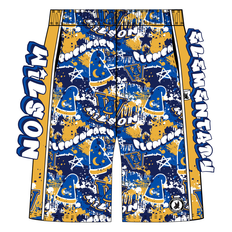 Wilson Boys & Mens Elementary Shorts - Comfortable Cotton Athletic Shorts for Kids & Teens - Perfect for School, Gym, Sports & Casual Wear