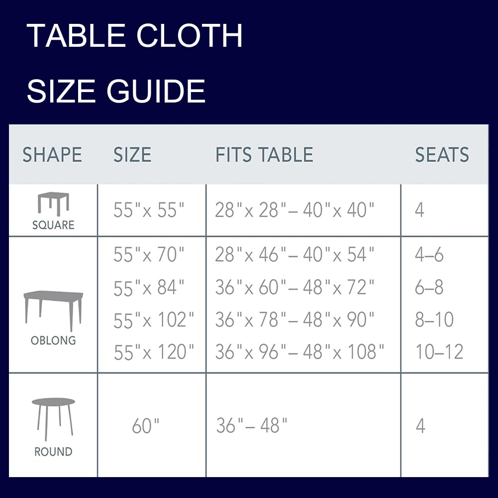 AMZALI Farmhouse Tablecloths - Washable Rectangle Dining Table Cover, Dust-Proof Crochet Patchwork Tablecloth for Kitchen, Wedding, Party & Banquet - Beige - Perfect for Rustic Decor, Holiday Gatherings & Everyday Dining