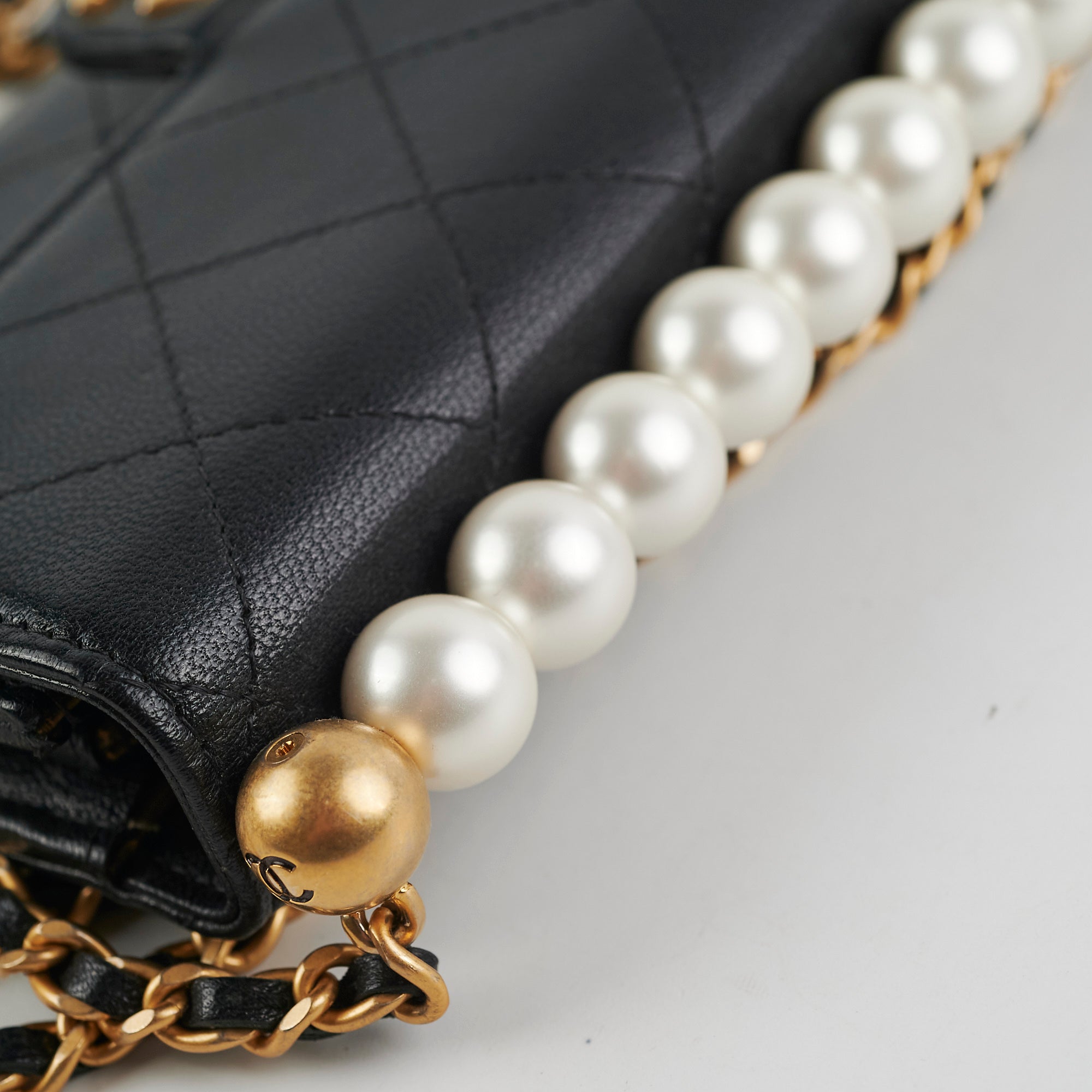 Chanel Pearl Black Long Wallet On Chain WOC - Luxury Crossbody Bag for Women, Perfect for Evening Events & Daily Use