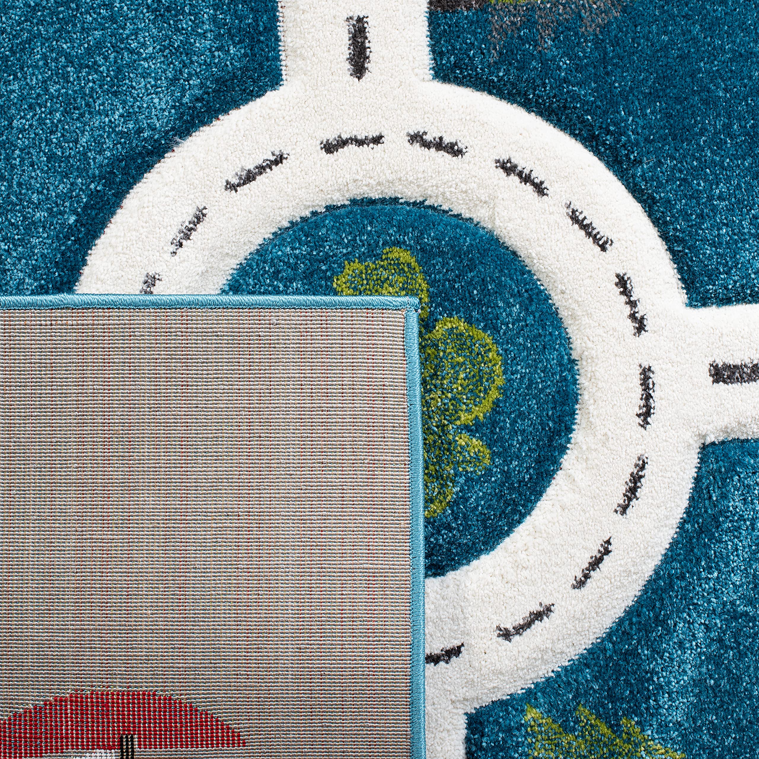 SAFAVIEH Carousel Kids Collection Non-Shedding Round Area Rug - 6'7