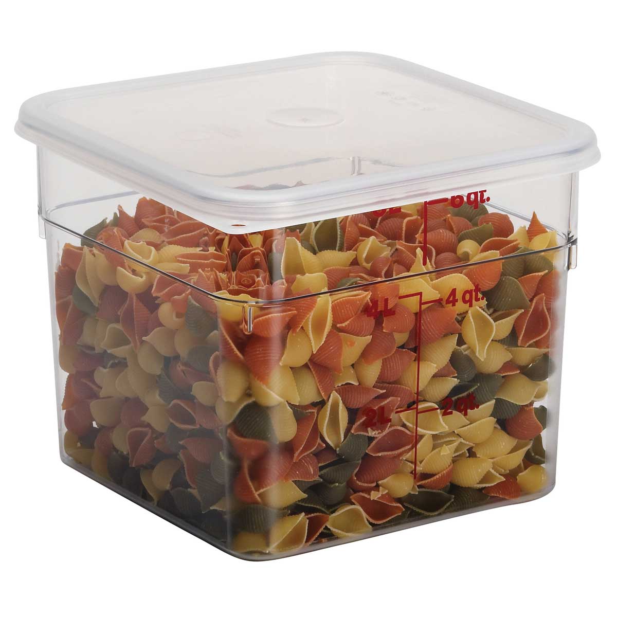 Cambro 6SFSCW135 CamSquare 6 qt Clear Camwear Food Storage Container – Durable, BPA-Free for Kitchen, Meal Prep, and Restaurant Use