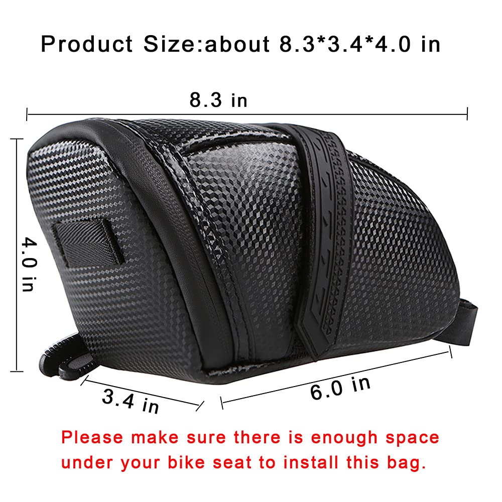 Waterproof Bicycle Seat Bag - Under Seat Bike Pack, Wedge Saddle Bag for Cycling - Perfect for Road Bikes, Mountain Bikes & Commuting Accessories