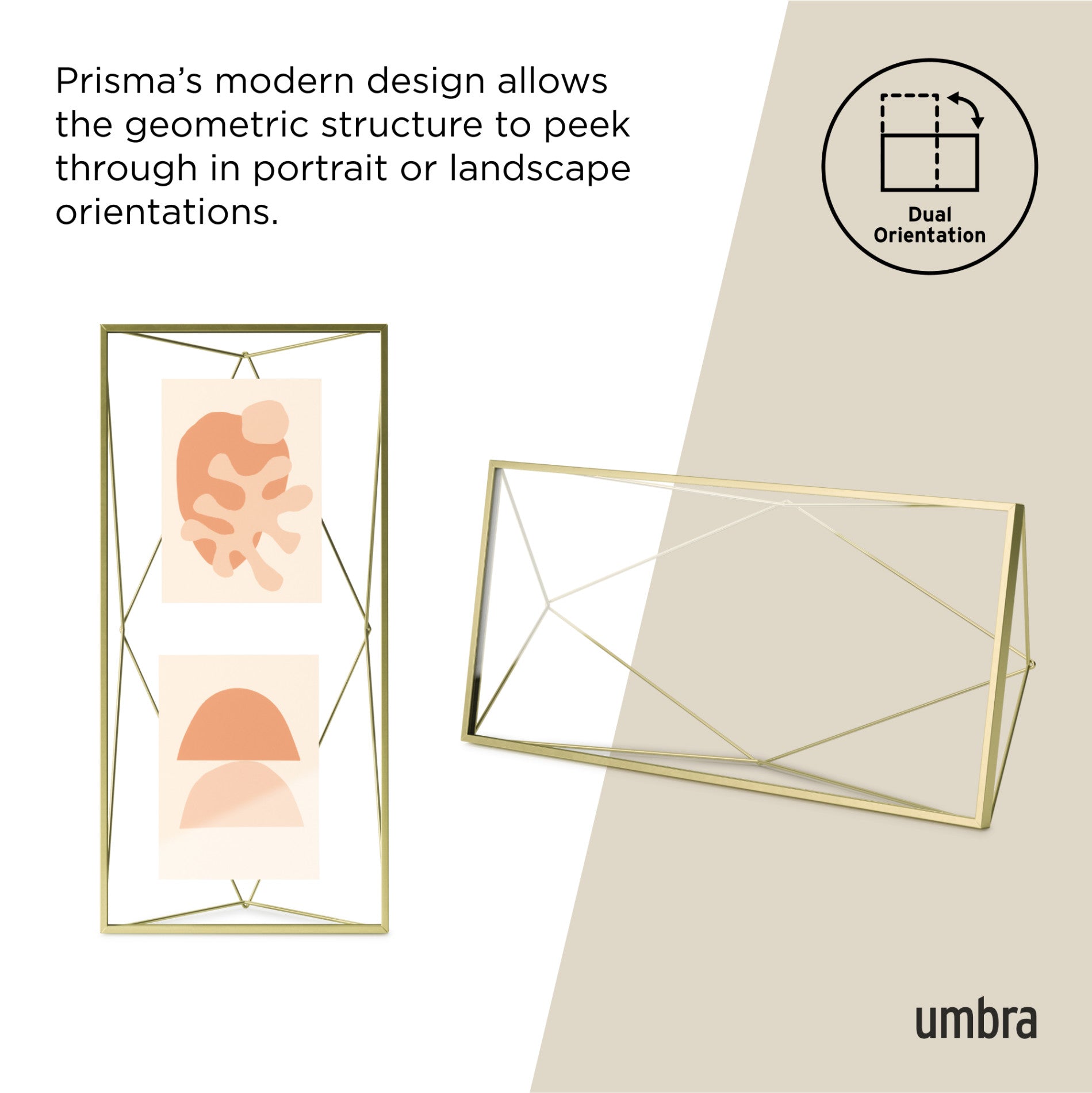 Prisma Picture Frame - Elegant Modern Photo Display for Wall & Tabletop - Perfect for Home Decor, Office, and Gift Giving