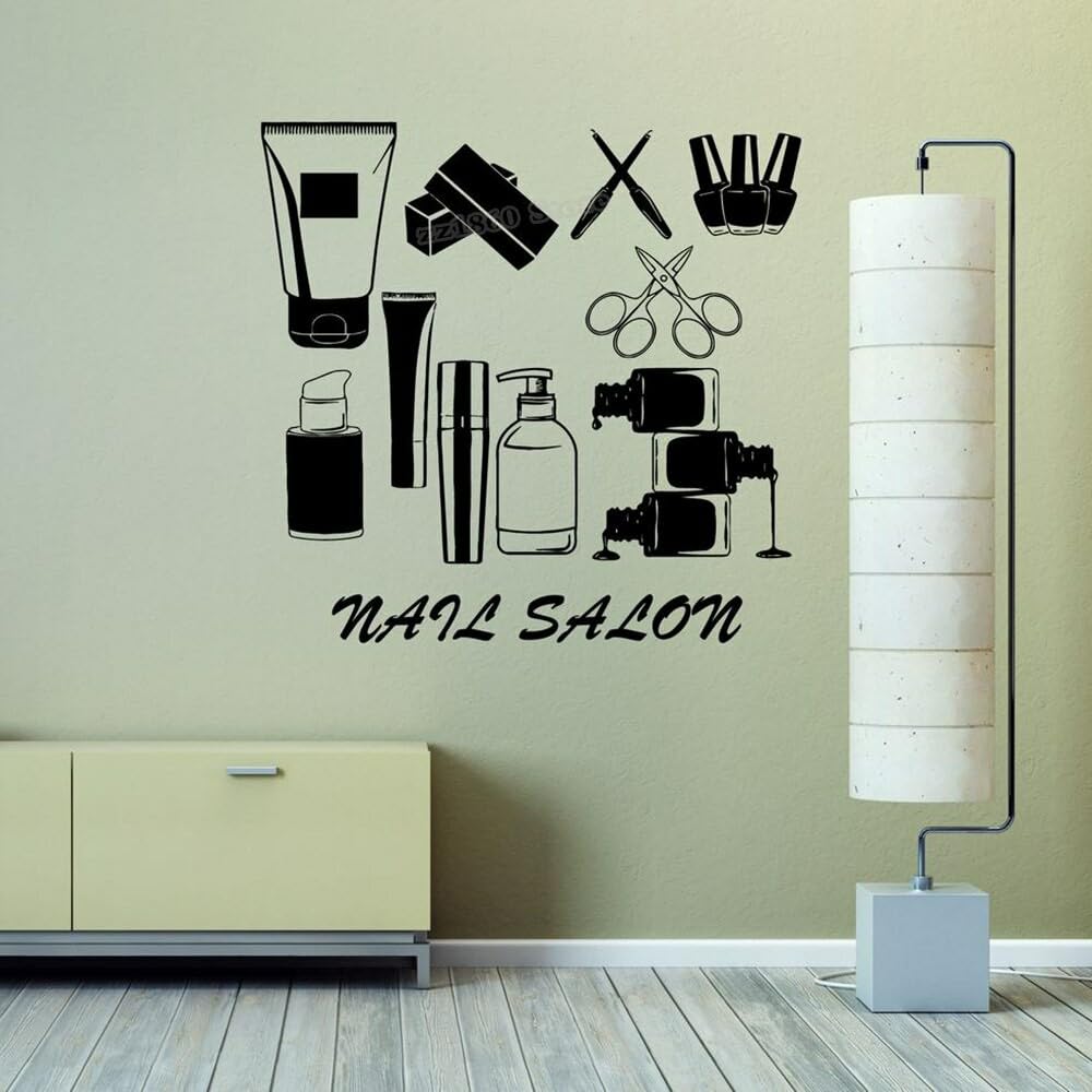 GADGETS WRAP Vinyl Wall Decal for Nail Salon - Self-Adhesive Decorative Stickers for Salon, Spa & Home Decor - Perfect for Wall Art, Room Makeover & Interior Design