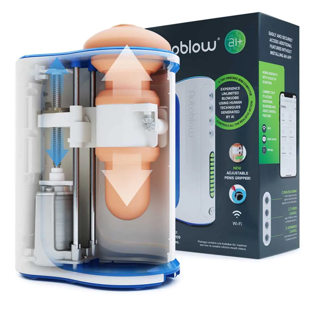 Autoblow A.I.+ WiFi Enabled Automatic Blowjob Machine for Men - Hands-Free Adult Toy for Solo Pleasure & Couples Play