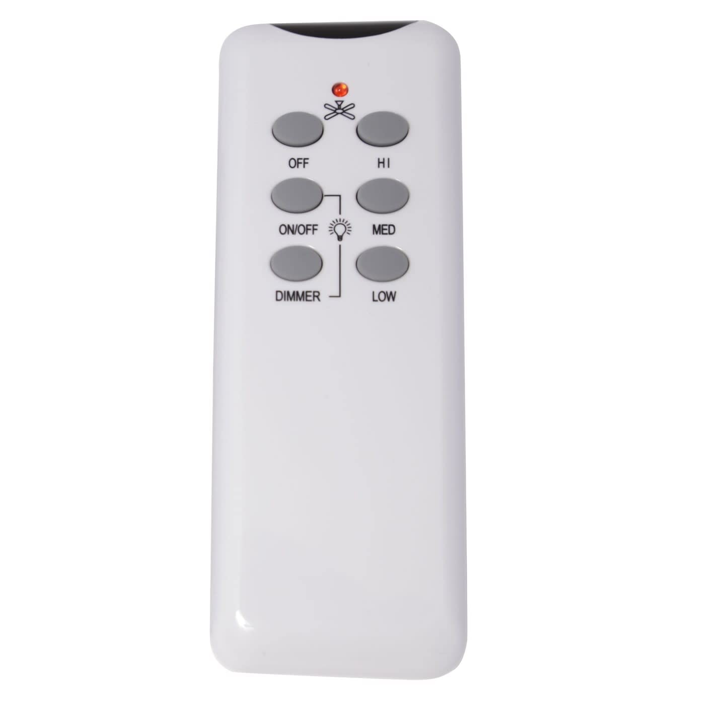 Design House 154286 Ceiling Fan Remote Control with 4 Functions (White) - Perfect for Bedroom, Living Room & Office Fan Light Control
