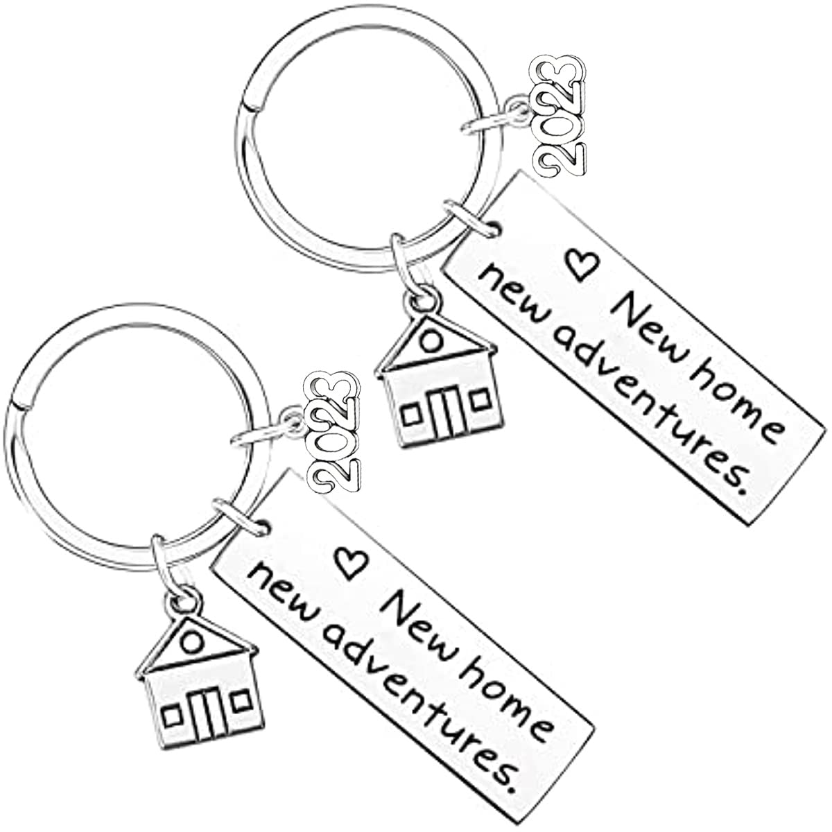 2 Pack House Keychains - Unique Housewarming Gift for New Homeowners, First Home Gift, Realtor Closing Present | Perfect for House Parties, Moving-In Celebrations & Real Estate Agent Gifts