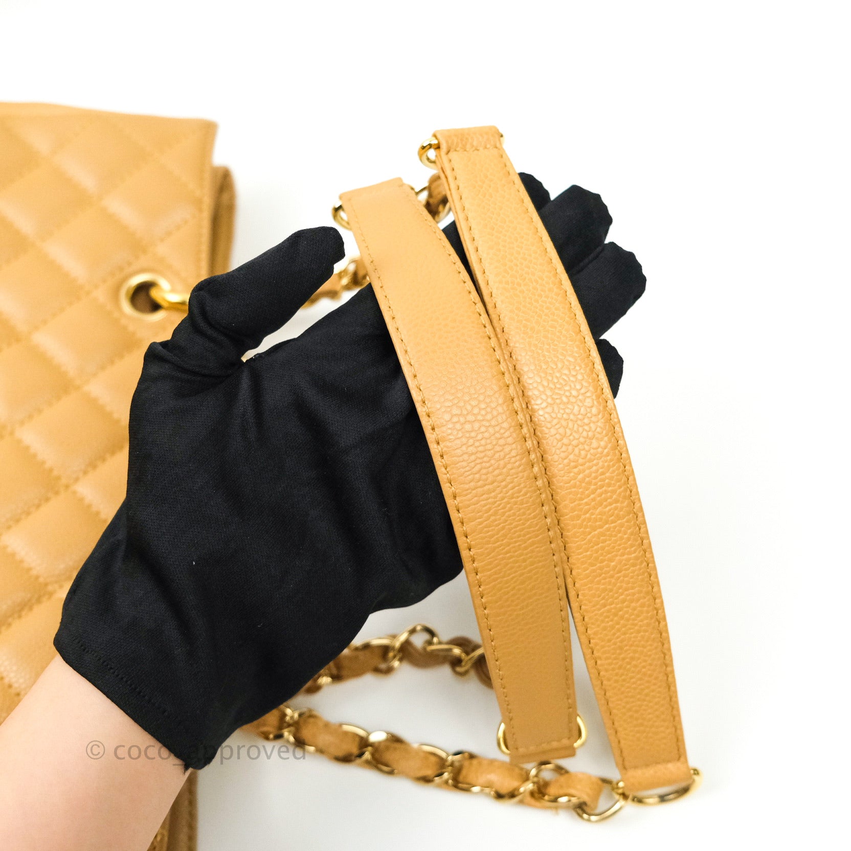 Chanel Caviar Leather Grand Shopping Tote GST Bag - Dark Beige with Gold Hardware | Luxury Designer Handbag for Women, Perfect for Work, Travel & Everyday Use
