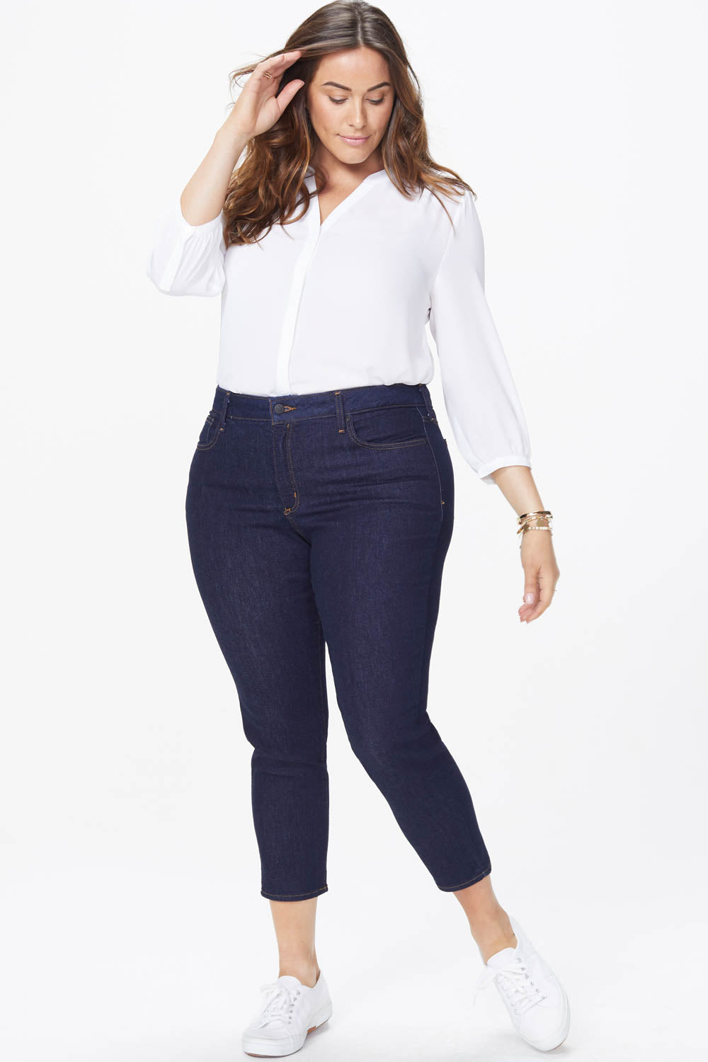 Plus Size Alina Skinny Ankle Jeans in Rinse Wash - Perfect for Casual Wear, Office Outfits & Night Out Looks